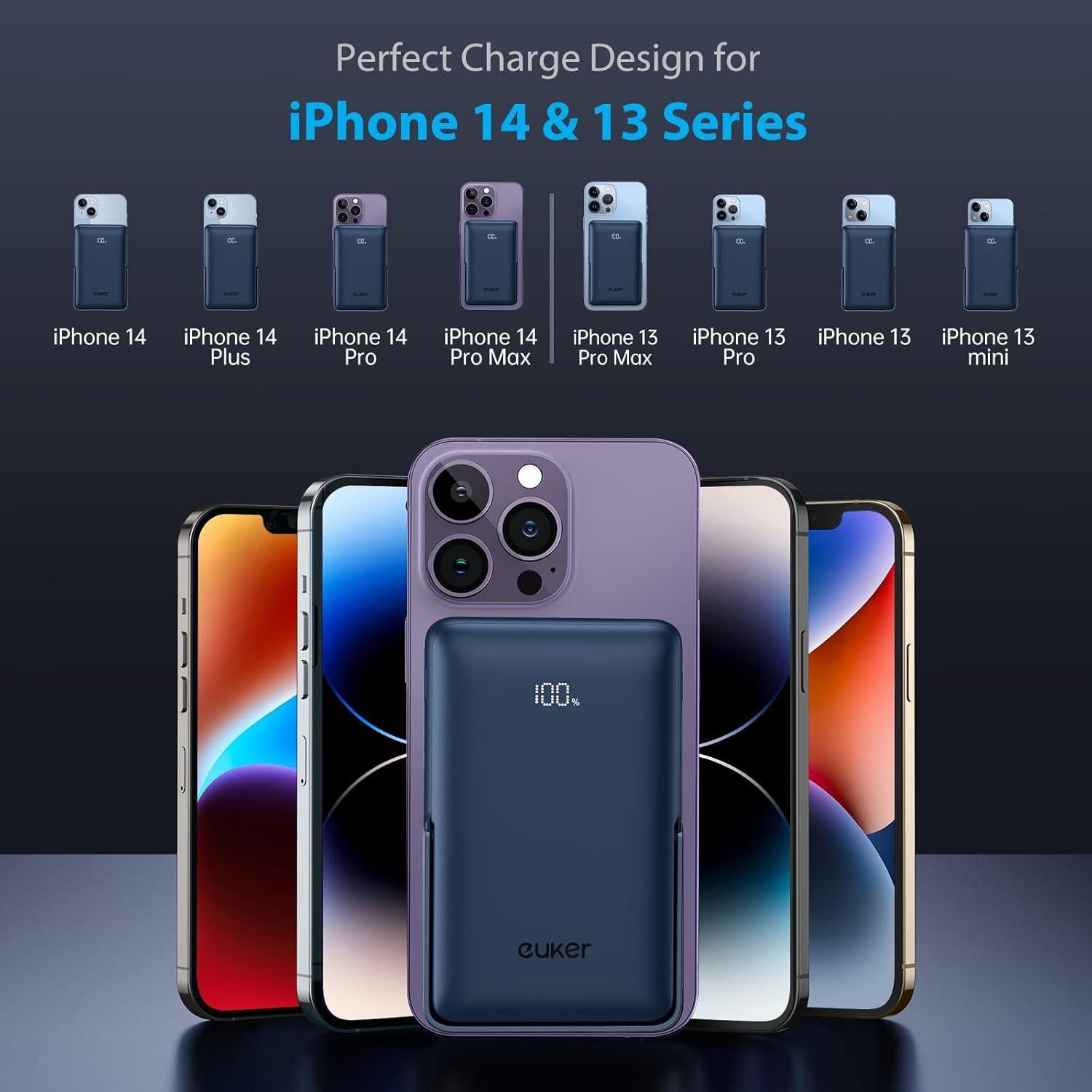 Cargador Portátil Inalámbrico KIMORE 10000mAh Carga Rápida 20W