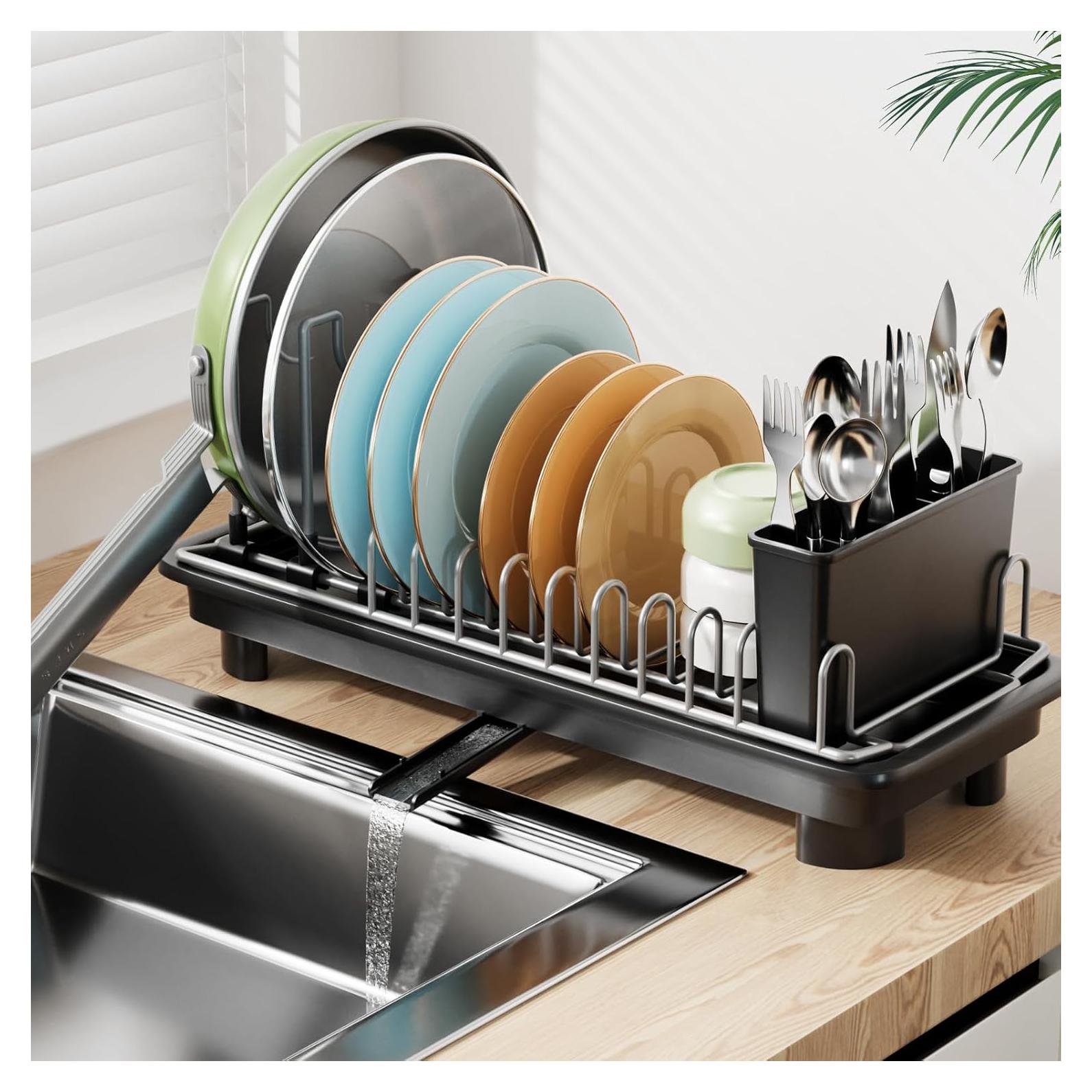 Escurridor de Platos Compacto Laveshop Negro 42.2x16.5cm