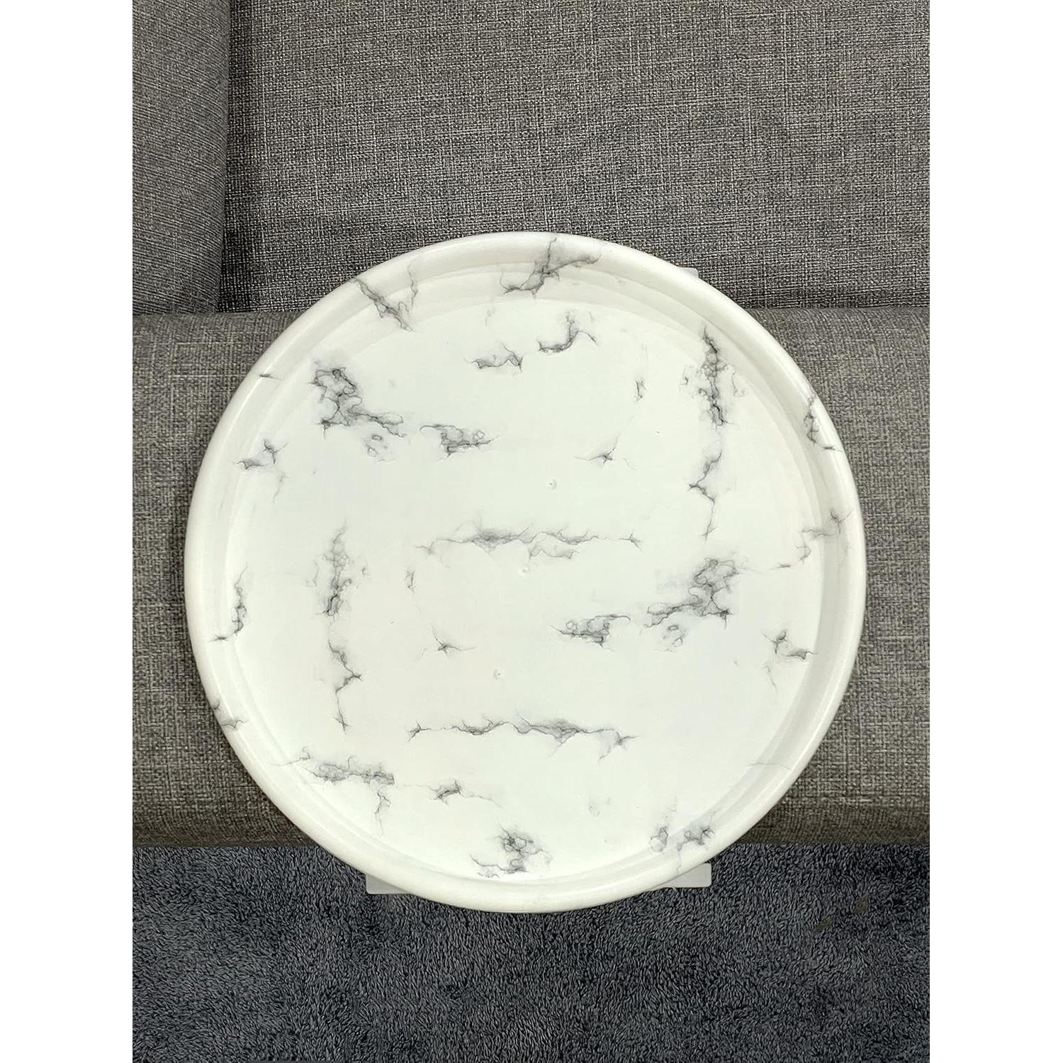 Mesa de Clip para Sofá Xchouxer Mármol Redonda 25 cm