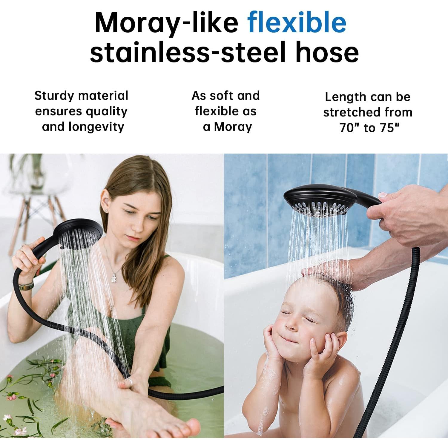 Cabezal de Ducha Filtrado G-Promise 6 Configuraciones Negro Mate