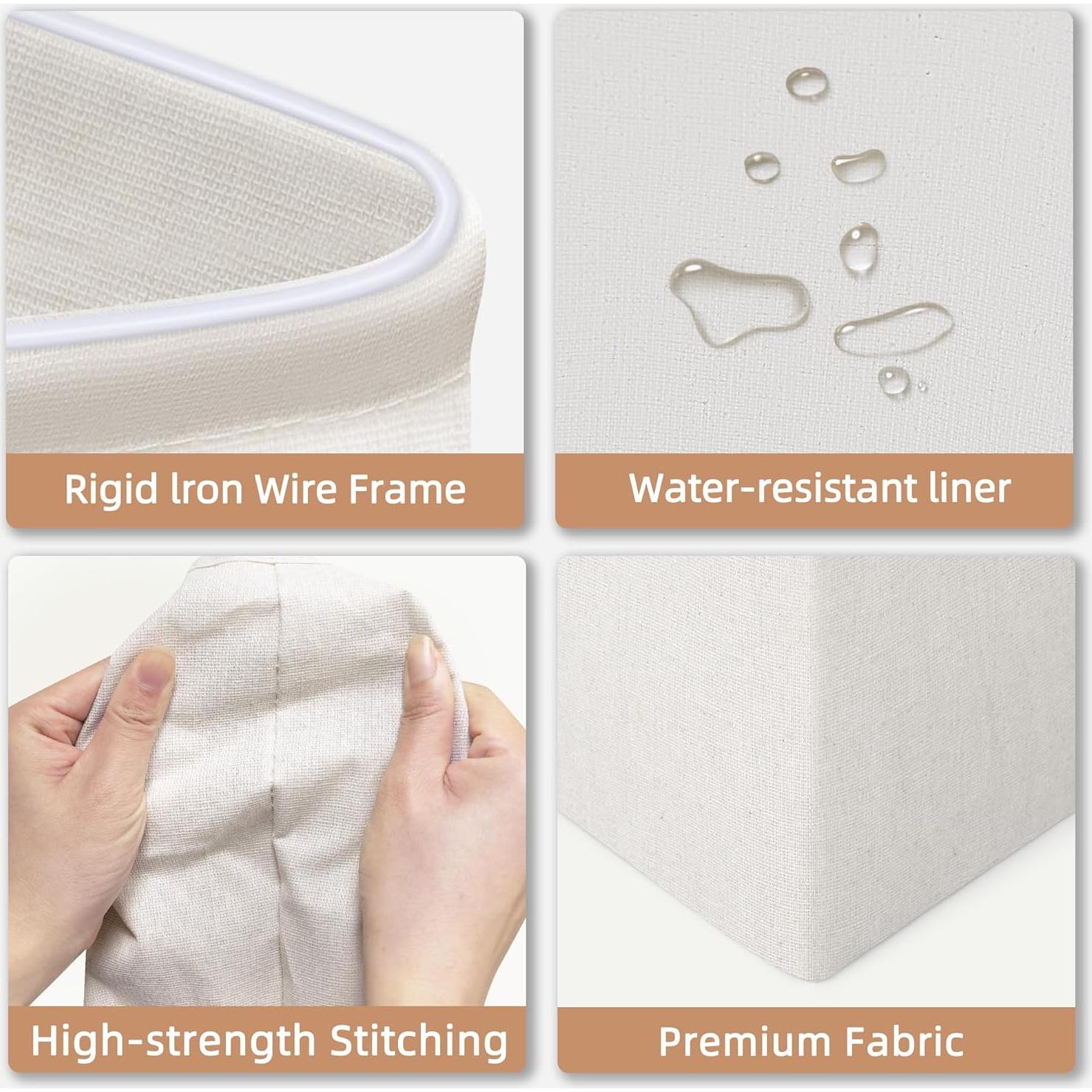 Cesta de Ropa Plegable STORAGE MANIAC 80L Beige Impermeable