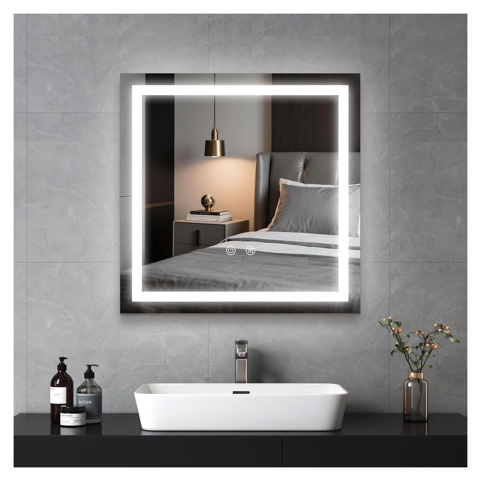 Espejo de Baño LED Butylux 61x61 cm Anti-vaho Táctil