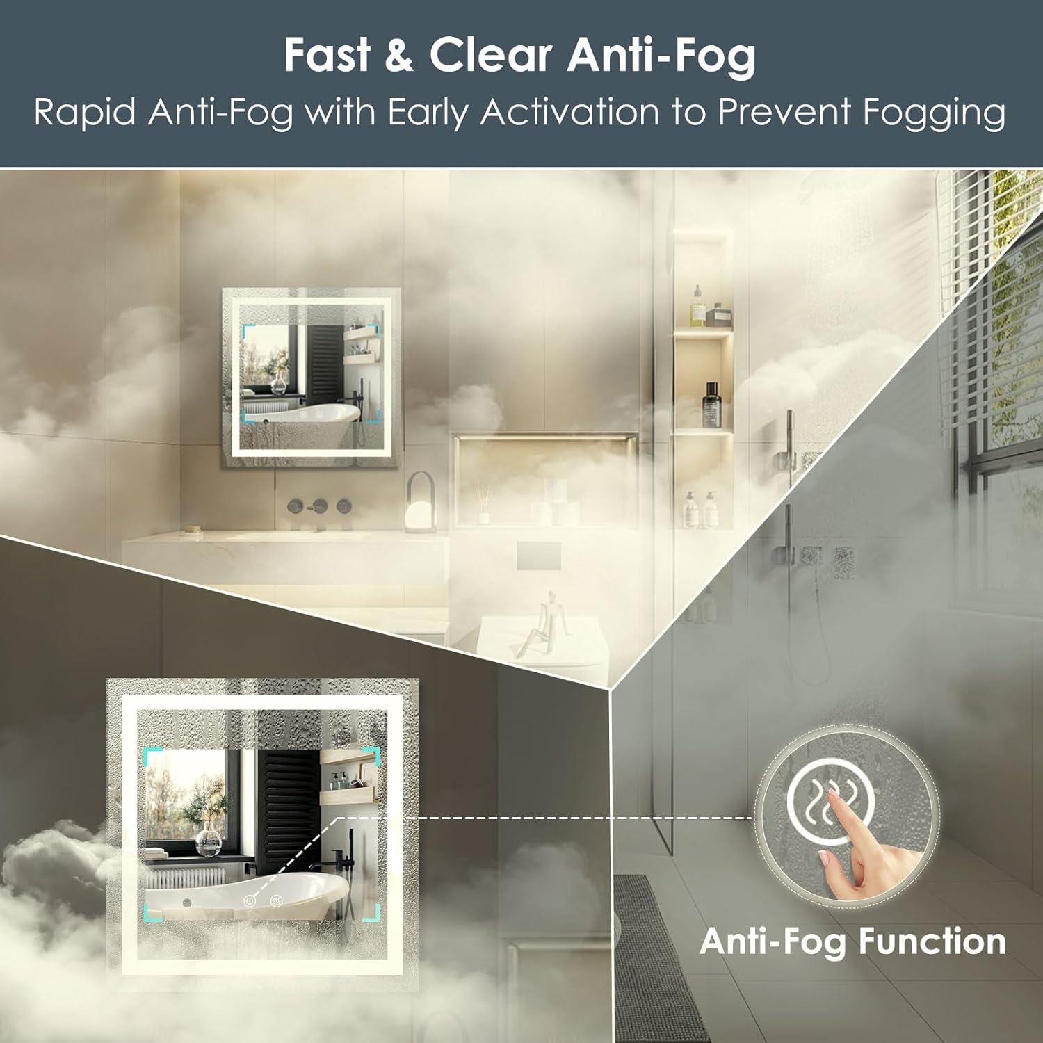 Espejo de Baño LED Butylux 61x61 cm Anti-vaho Táctil