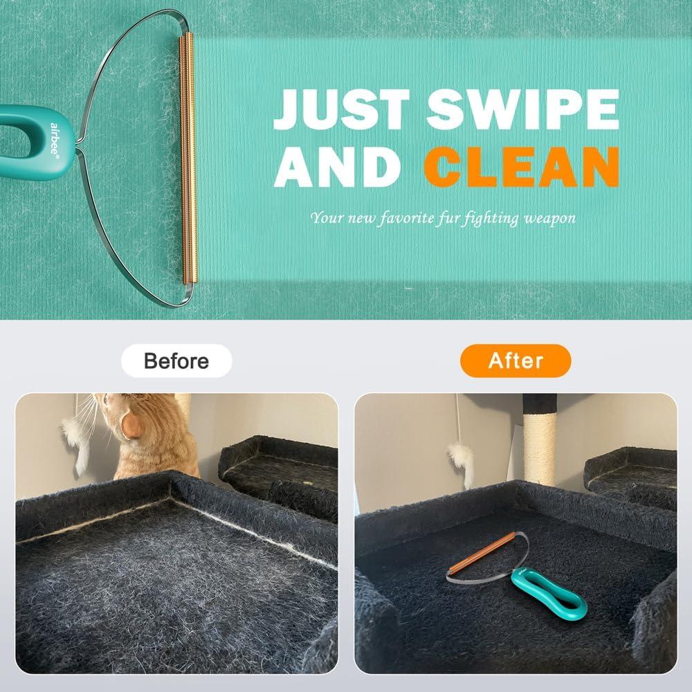 Removedor de Pelo de Mascota Airbee Verde - Limpieza Profunda
