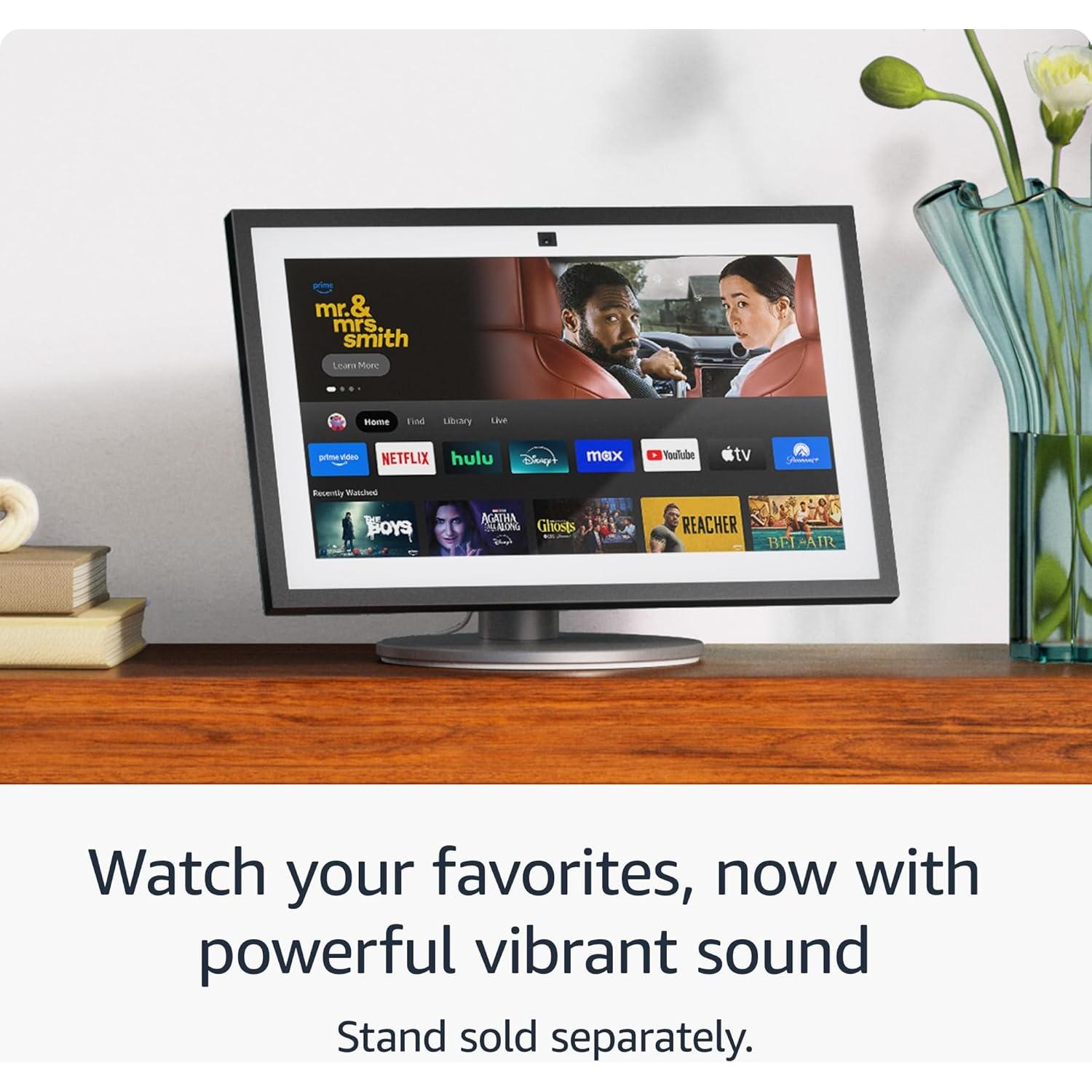 Amazon Echo Show 15 (newest model), Full HD 15.6" kitchen hub for home organization, with built-in Fire TV and Alexa