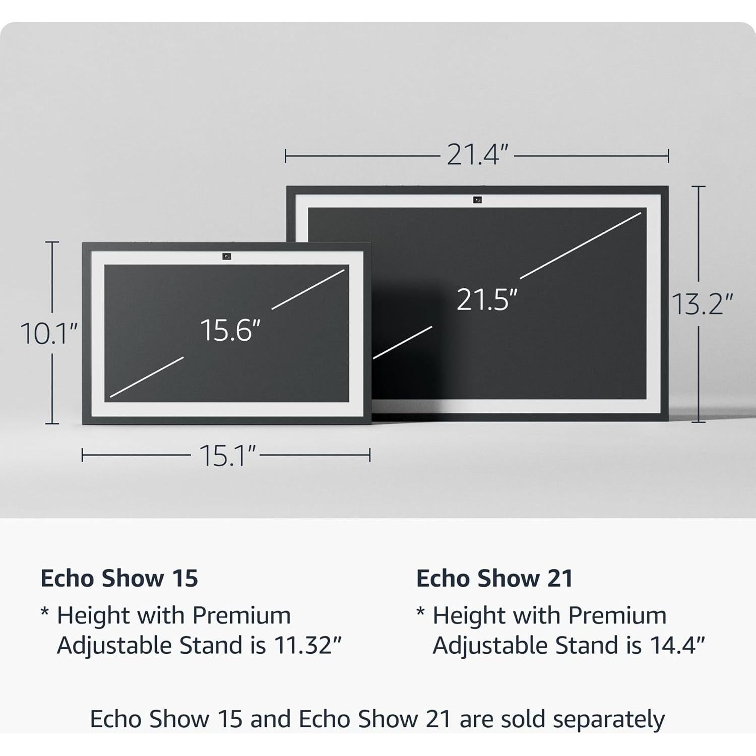 Amazon Echo Show 15 (newest model), Full HD 15.6" kitchen hub for home organization, with built-in Fire TV and Alexa
