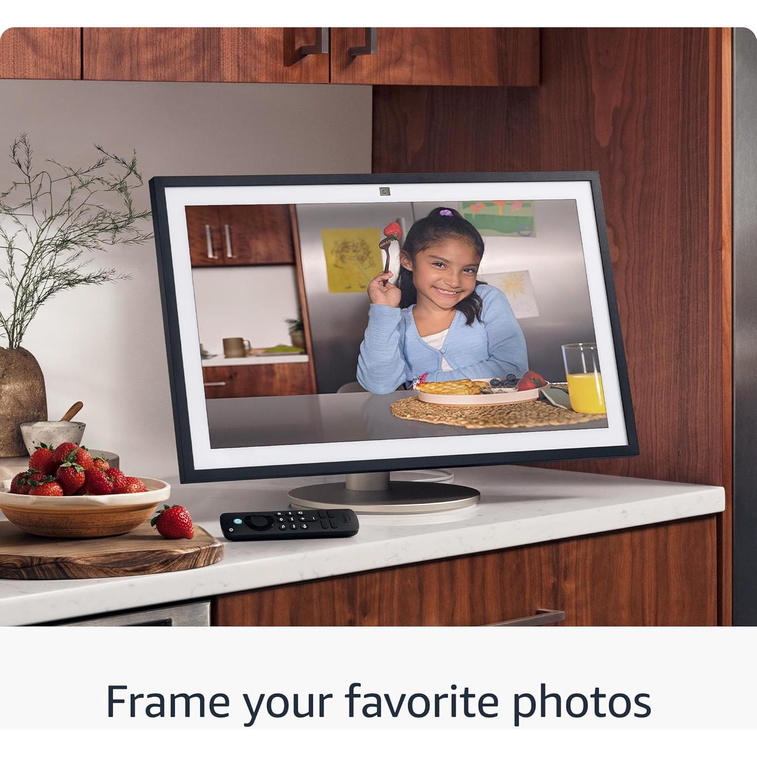 Amazon Echo Show 15 (newest model), Full HD 15.6" kitchen hub for home organization, with built-in Fire TV and Alexa