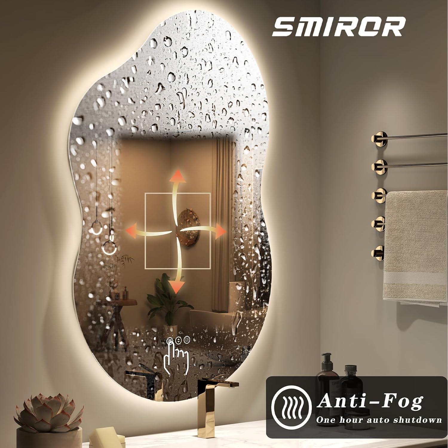 Espejo de Baño LED Retroiluminado SMIROR Nube 91x61 cm