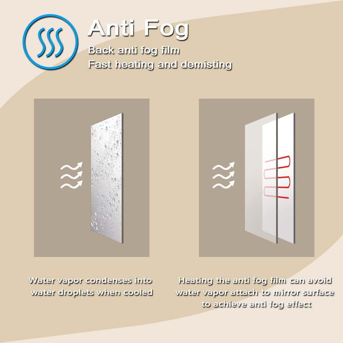 Espejo de Baño LED THEKLA 76.2 x 50.8 cm con Luces Táctil