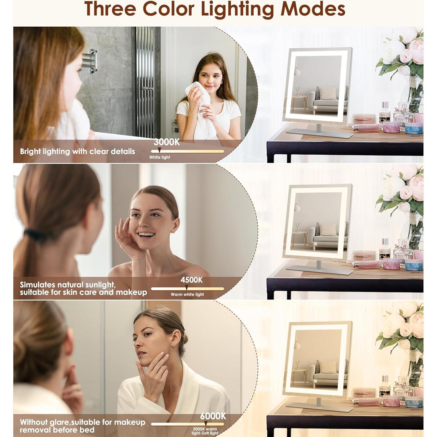 Espejo de Maquillaje Iluminado Beelux 30 cm con 10X de Aumento