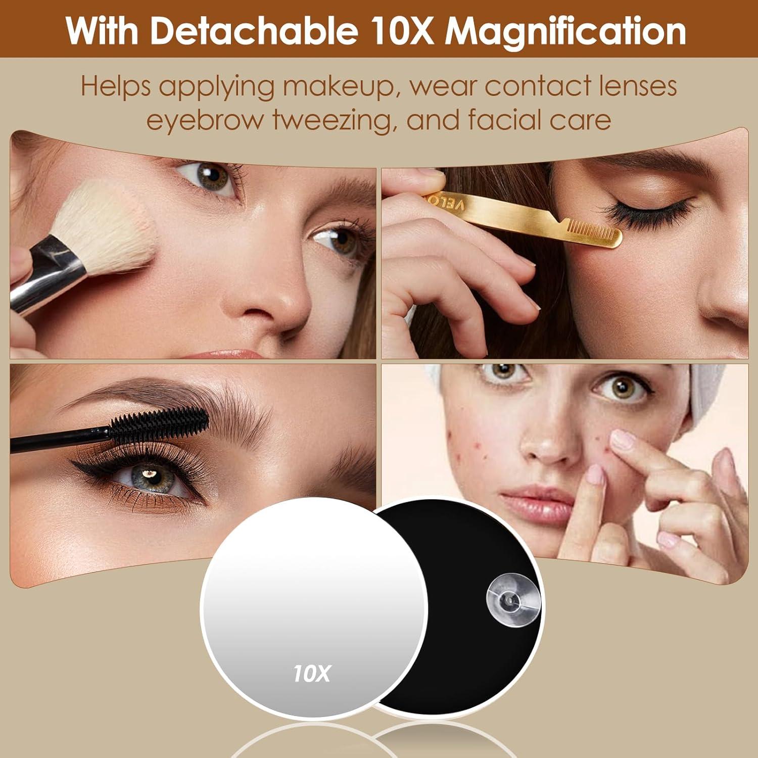 Espejo de Maquillaje Iluminado Beelux 30 cm con 10X de Aumento