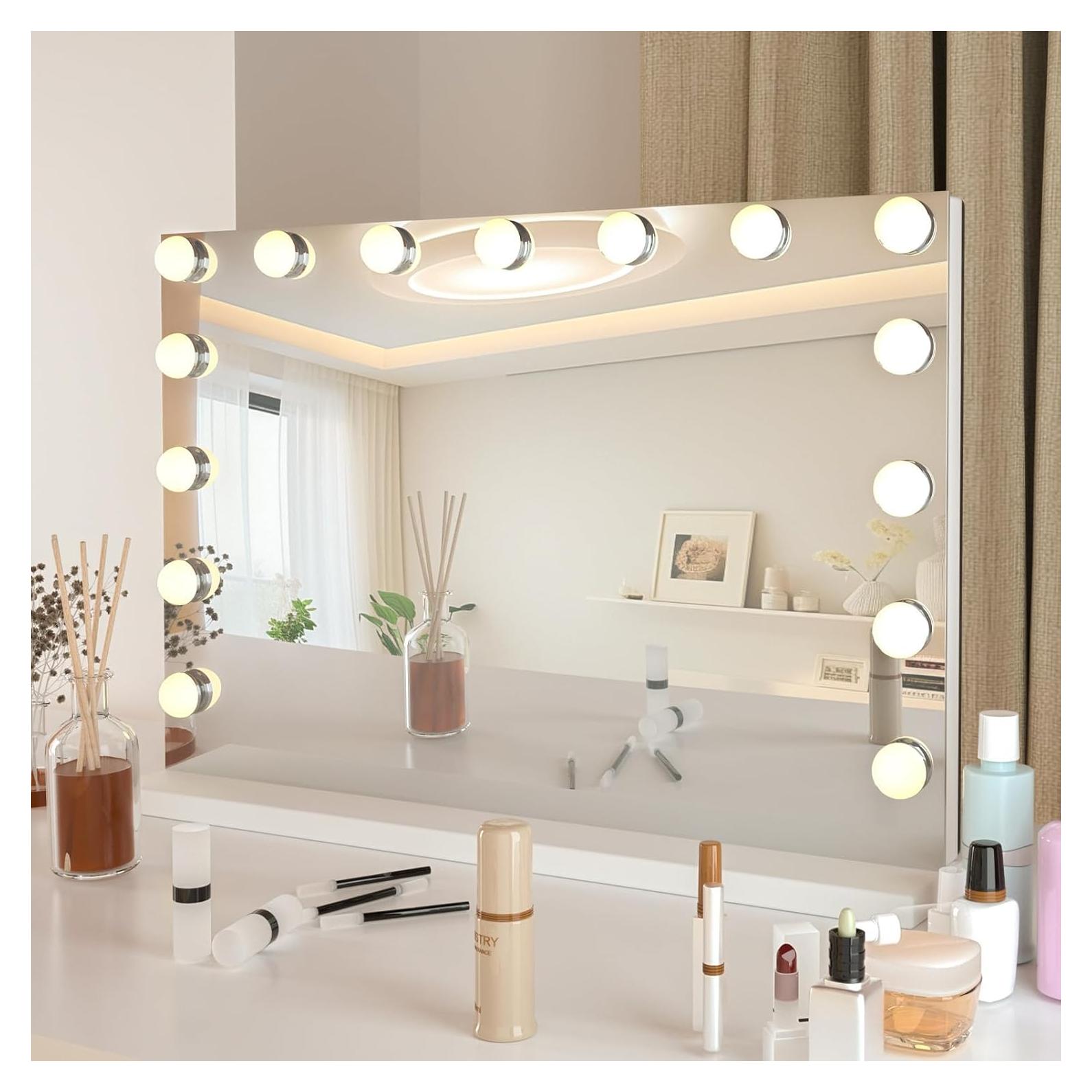 Espejo de Tocador YOURLITE 22.8" con Luces LED y Carga USB