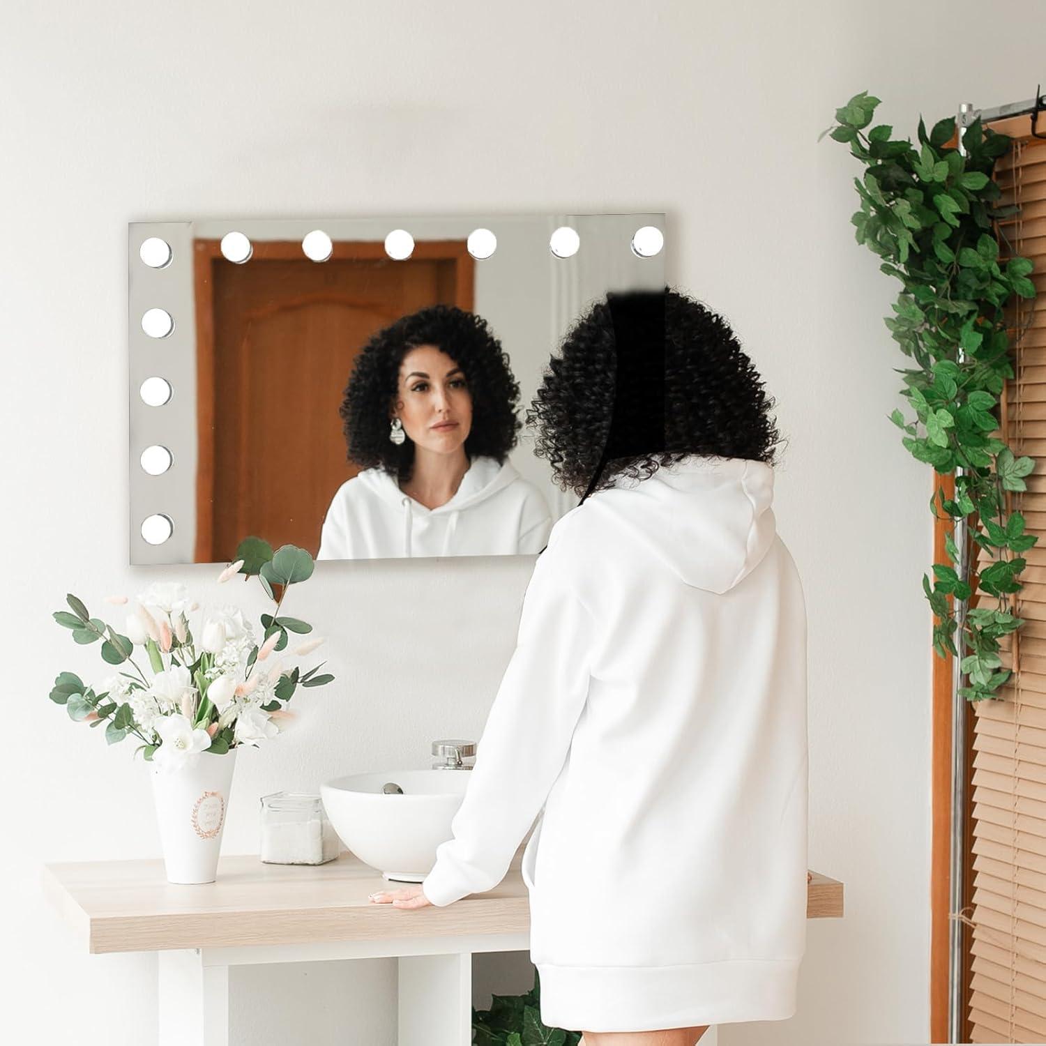 Espejo de Tocador YOURLITE 22.8" con Luces LED y Carga USB