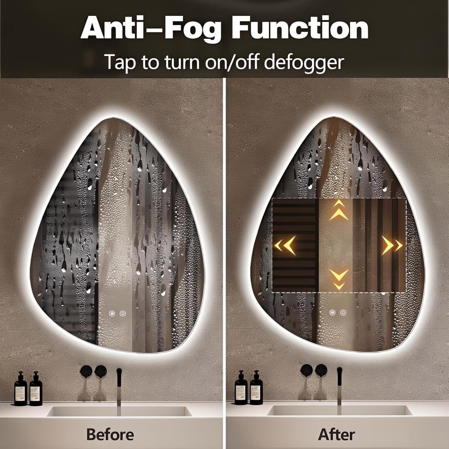 Espejo de Baño LED Irregular Niccy 71.1x50.8cm Anti-vaho