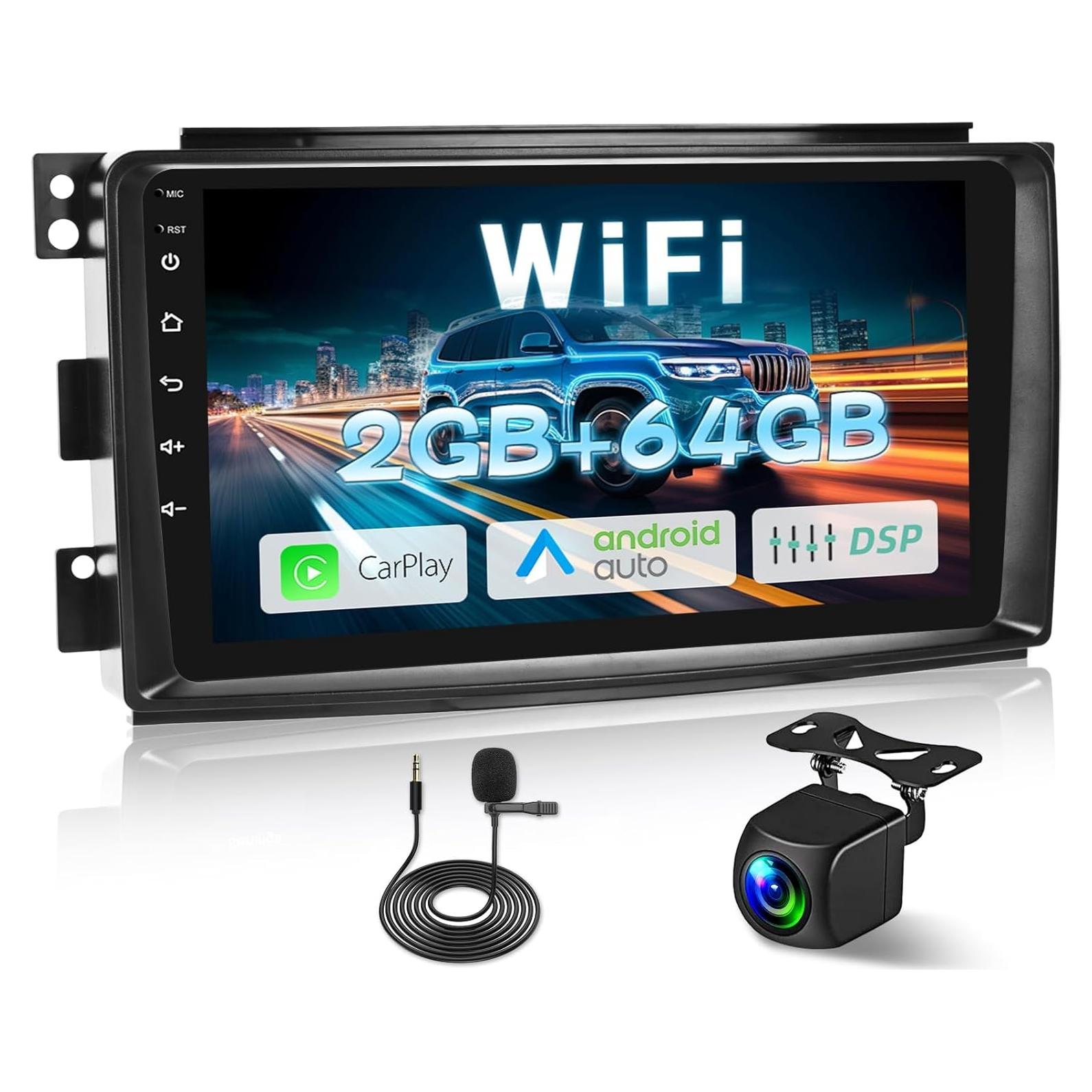 Estéreo de Coche NHOPEEW Android 13 para Smart Fortwo 2005-2010 9"