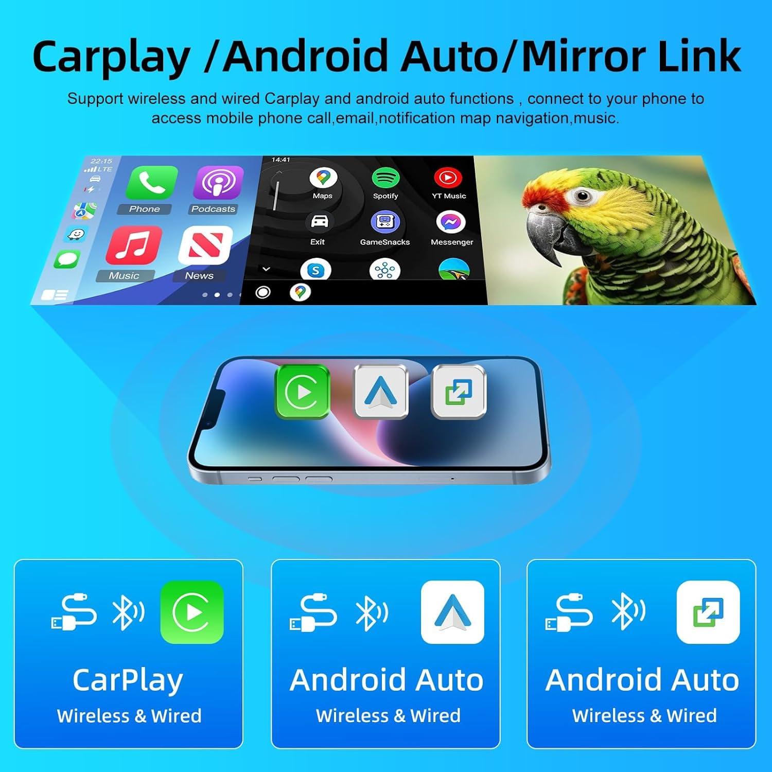 Estéreo de Coche NHOPEEW Android 13 para Smart Fortwo 2005-2010 9"