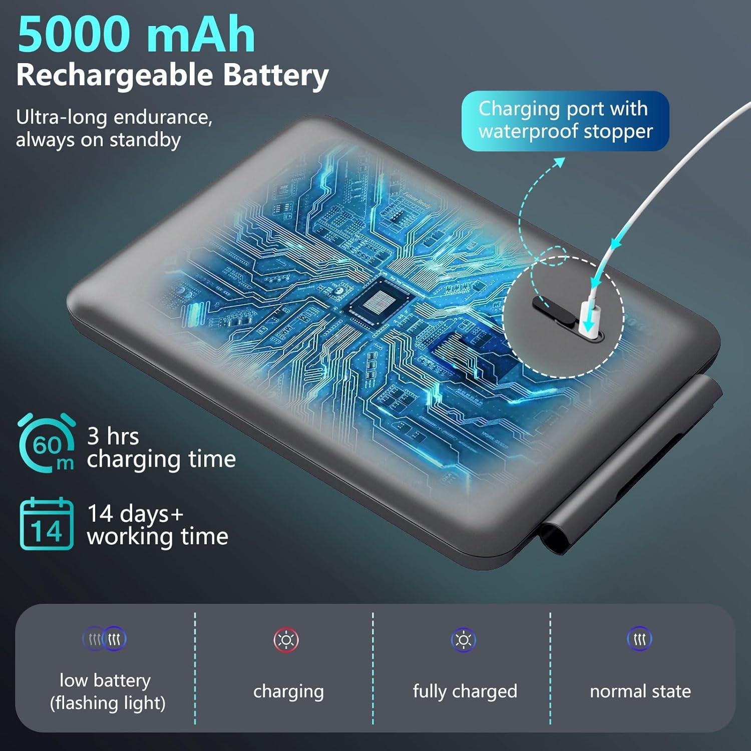 Espejo de Ducha Calentado Antivaho Shinowa 17.8x23cm Gris