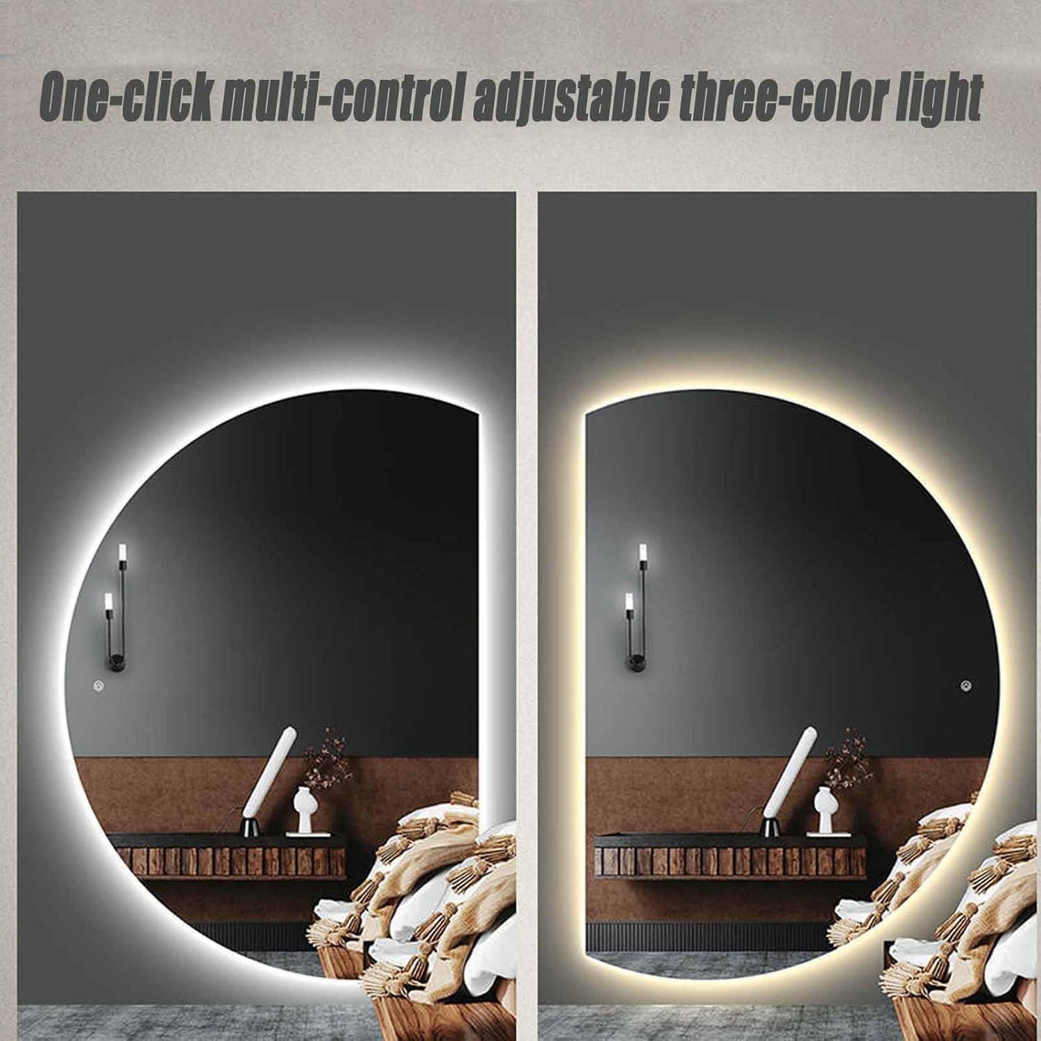 Espejo LED de Baño HLHHDFC 110x77cm Retroiluminado Anti-vaho