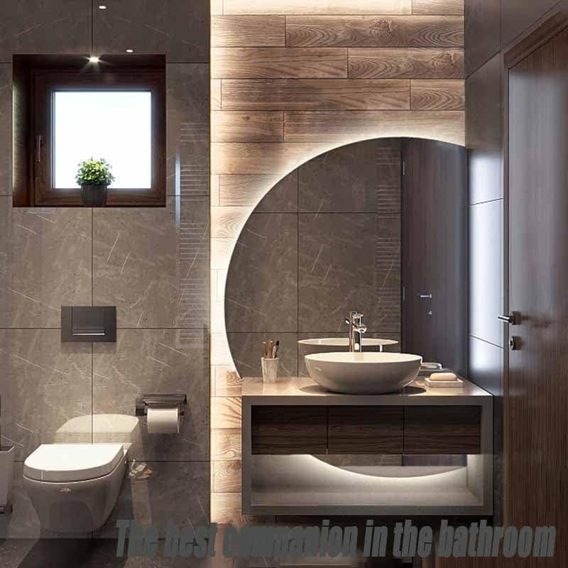 Espejo LED de Baño HLHHDFC 110x77cm Retroiluminado Anti-vaho