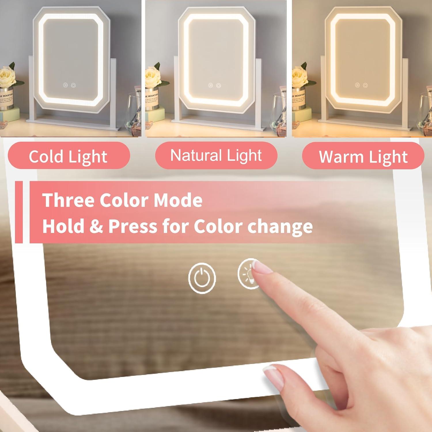 Espejo de Maquillaje Iluminado IBRIGHTSO 30.48cm 5X Táctil