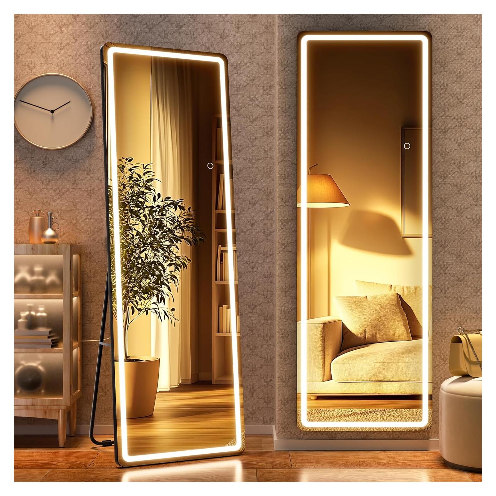 Espejo de Cuerpo Completo Iluminado LED WINNICE 142 cm x 40 cm