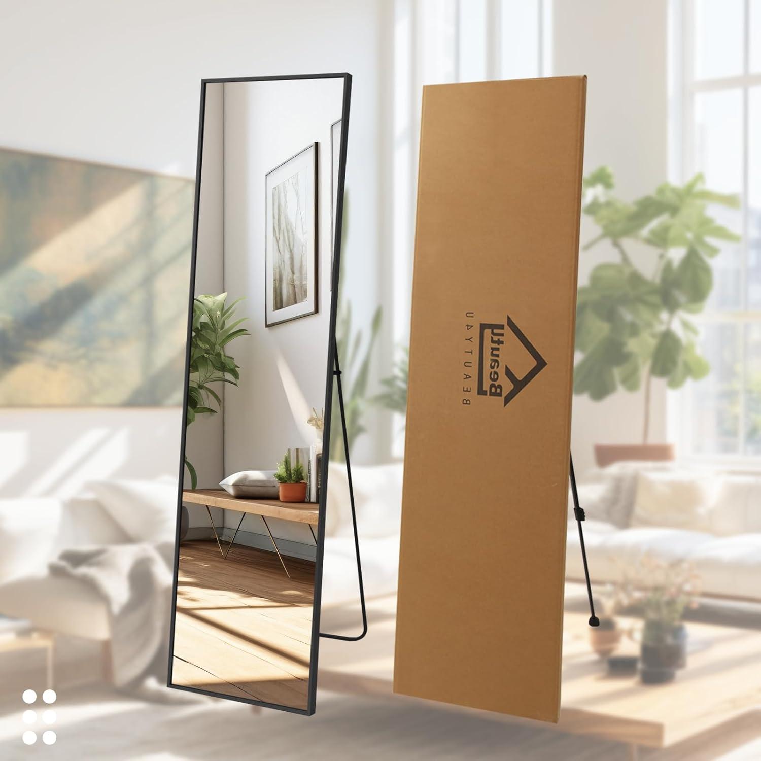 Espejo de Cuerpo Completo Beauty4U 149.86x40.64cm Negro