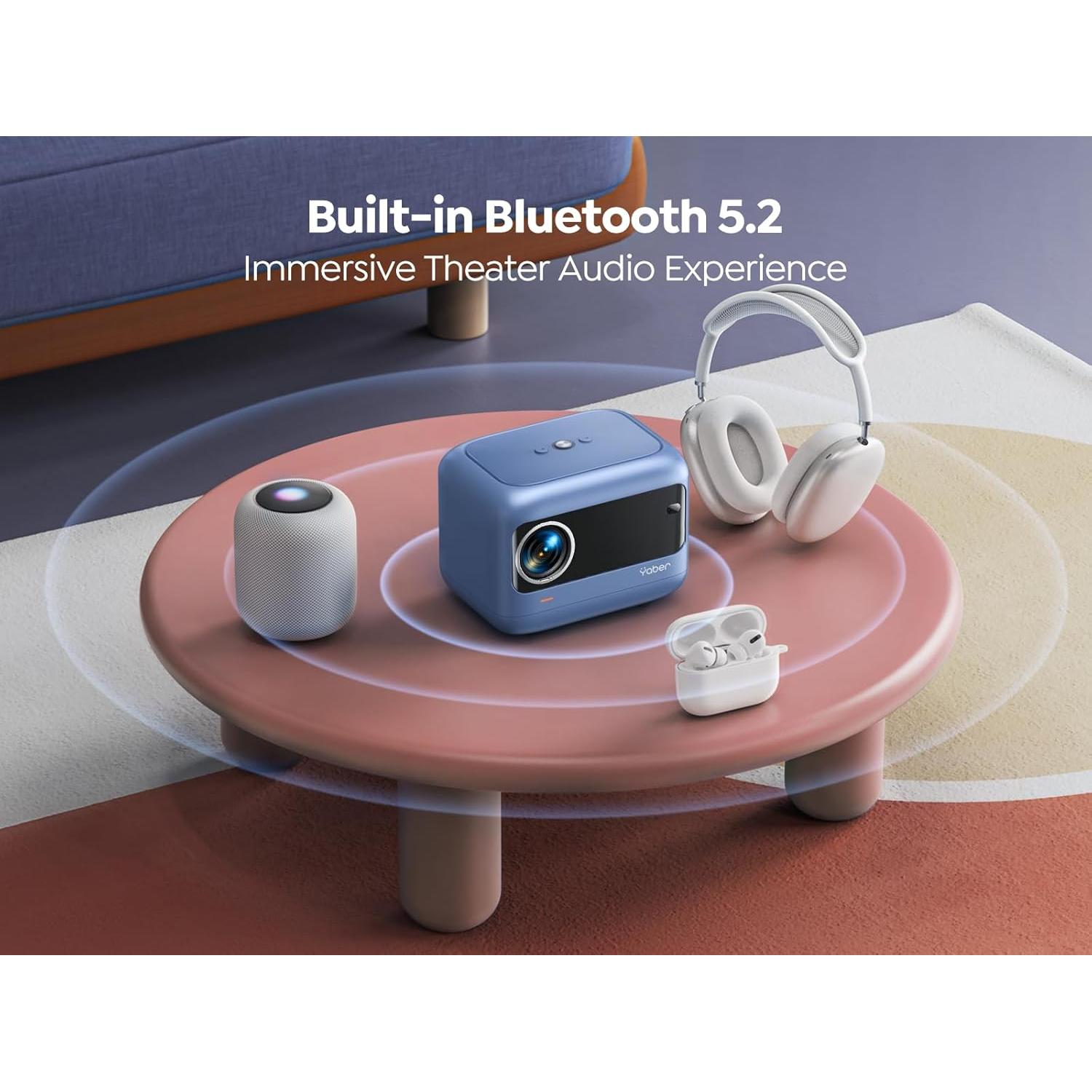 Proyector Mini YABER E1 1080P WiFi 5G Bluetooth 5.2 Portátil