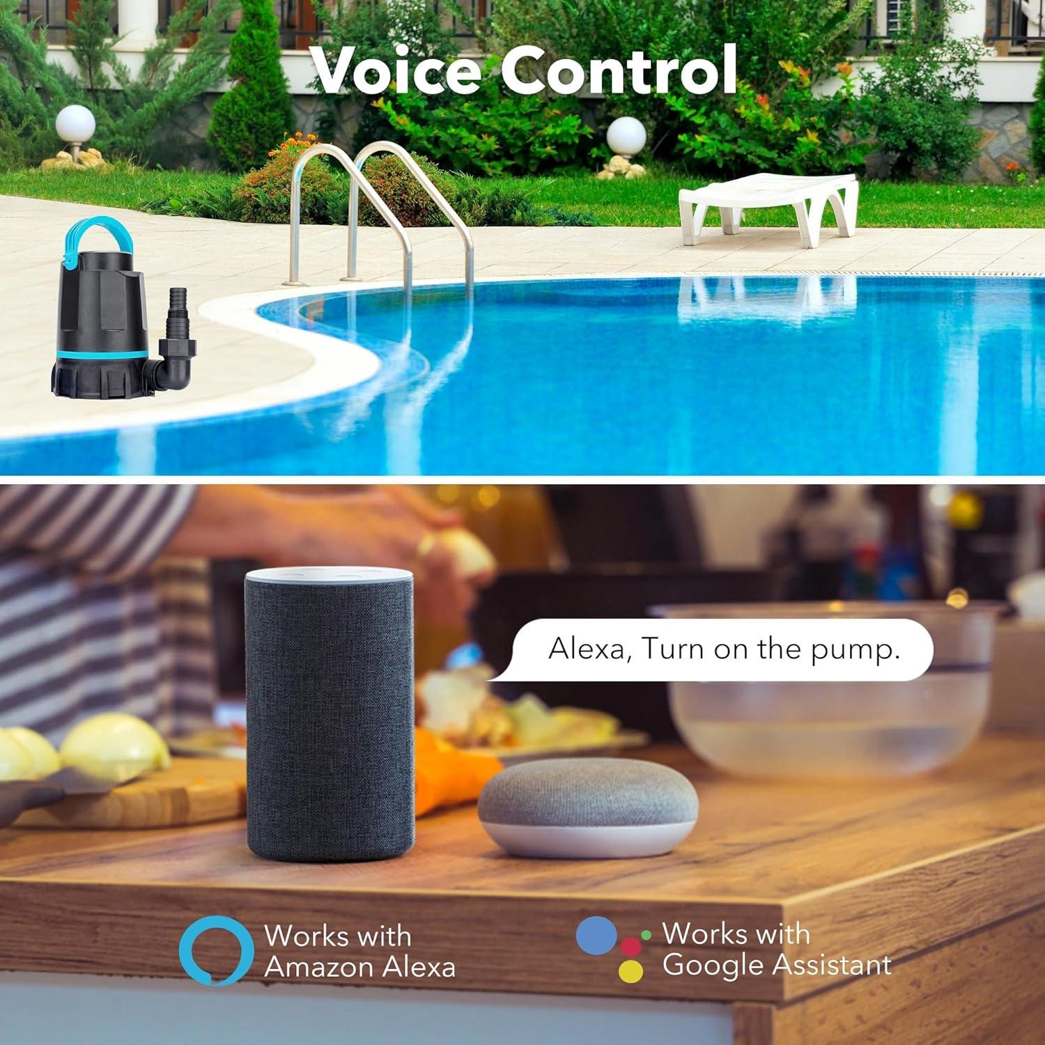 Enchufe Inteligente HBN para Exterior 6 Salidas WiFi 1.83m