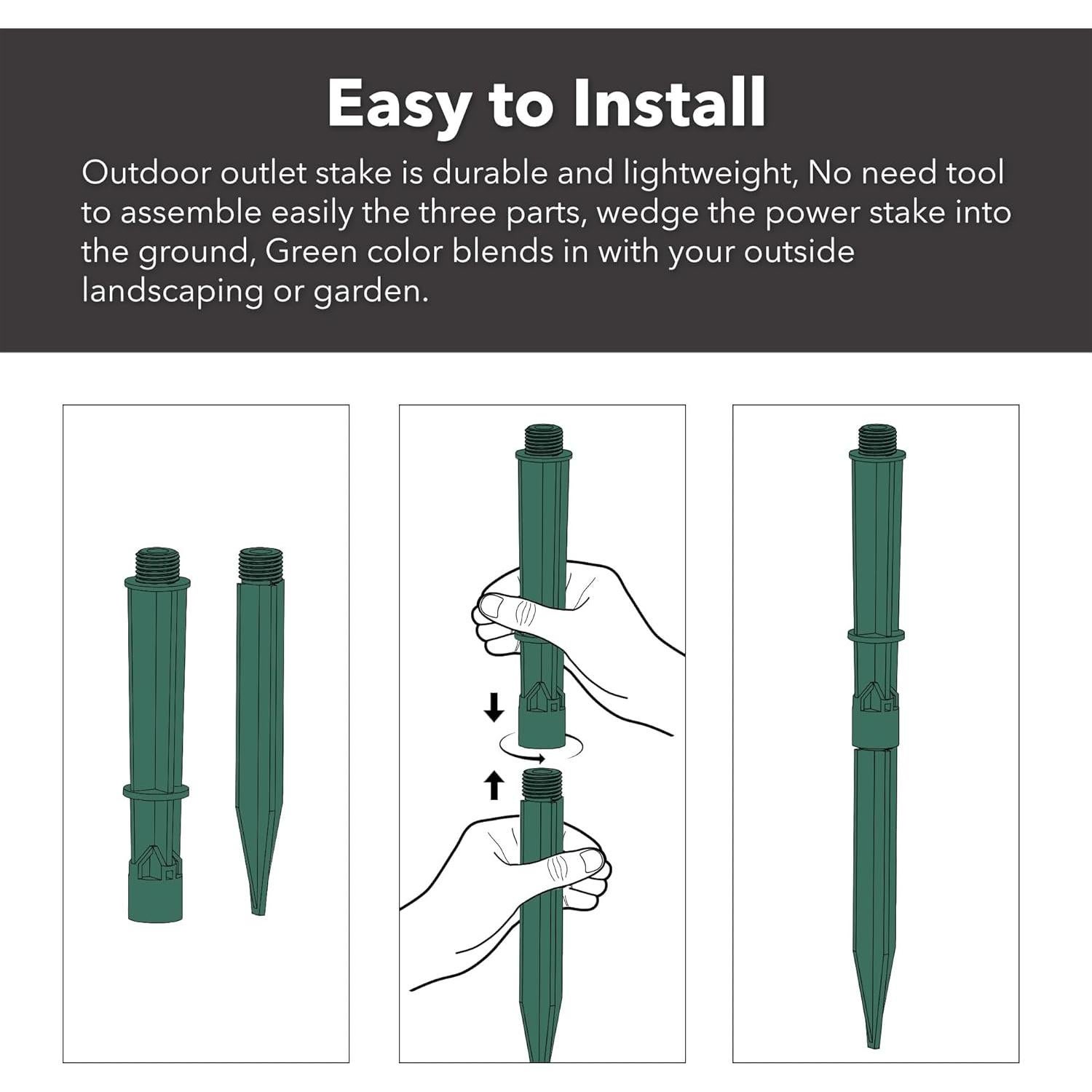 Enchufe Inteligente HBN para Exterior 6 Salidas WiFi 1.83m