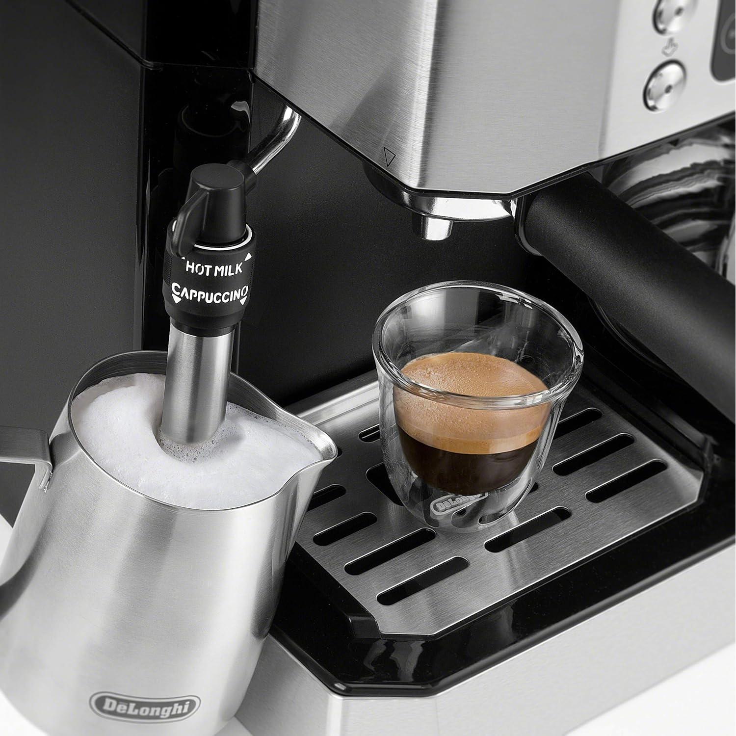 Cafetera De'Longhi Combo Espresso y Goteo 10 Tazas Acero Inoxidable