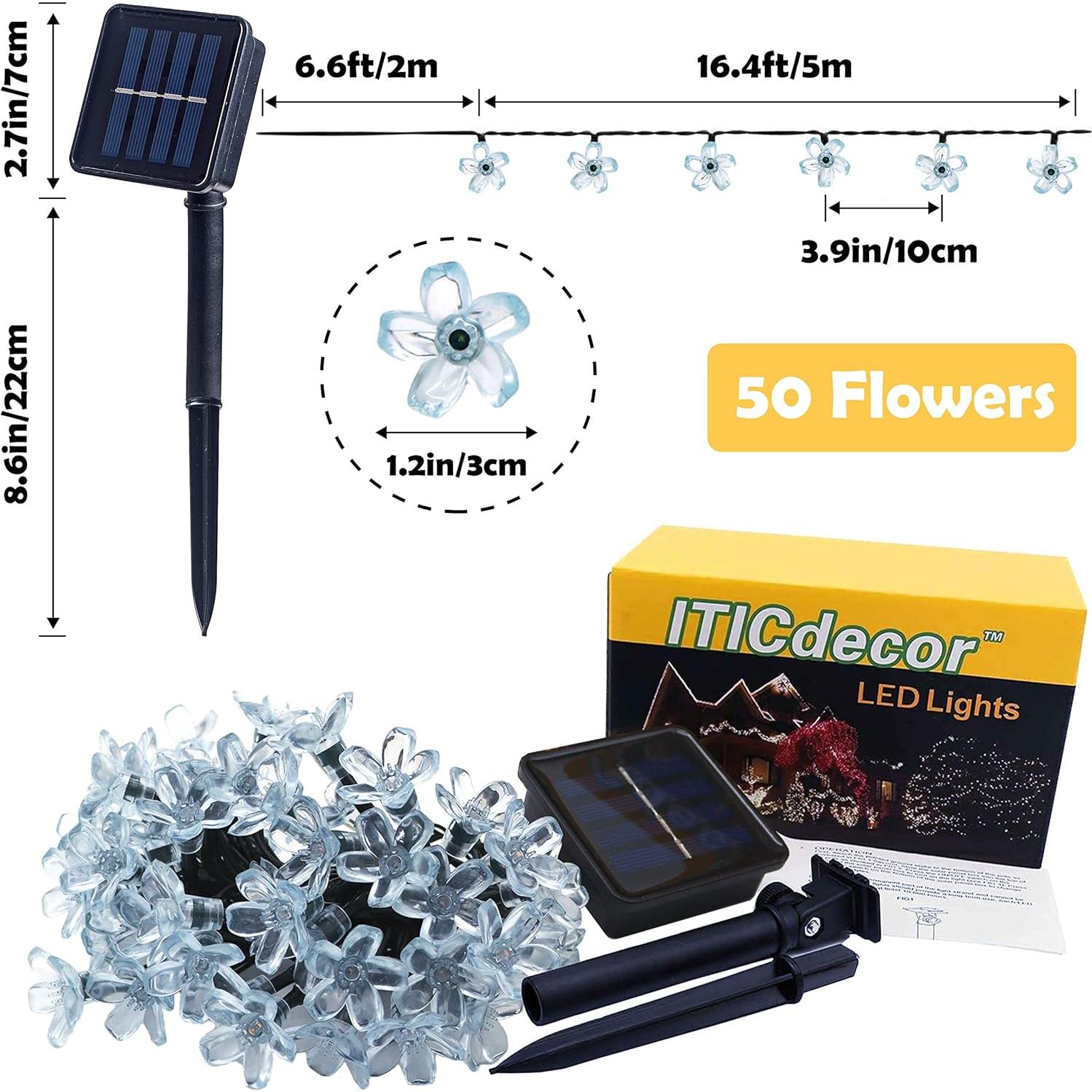 Luces de Cadena Solares ITICdecor 50 LED Multicolor 7m