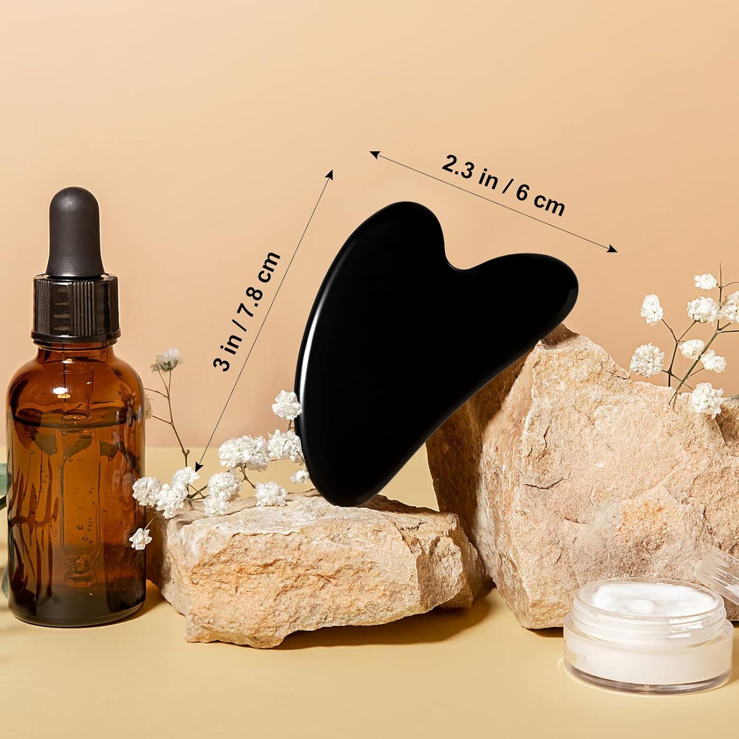 Herramienta Gua Sha Facial Rosenice de Jade Natural 7.8cm