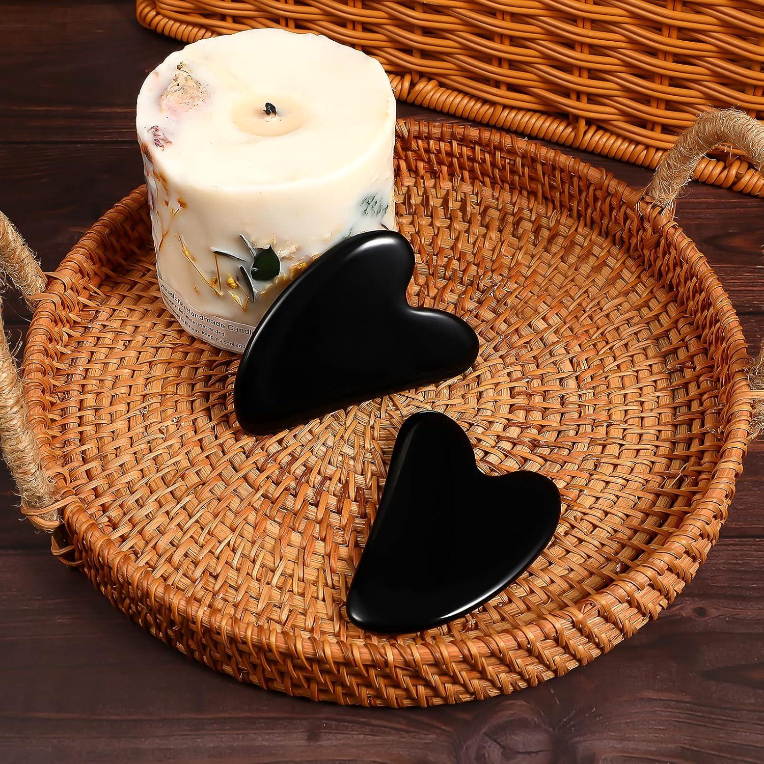 Herramienta Gua Sha Facial Rosenice de Jade Natural 7.8cm