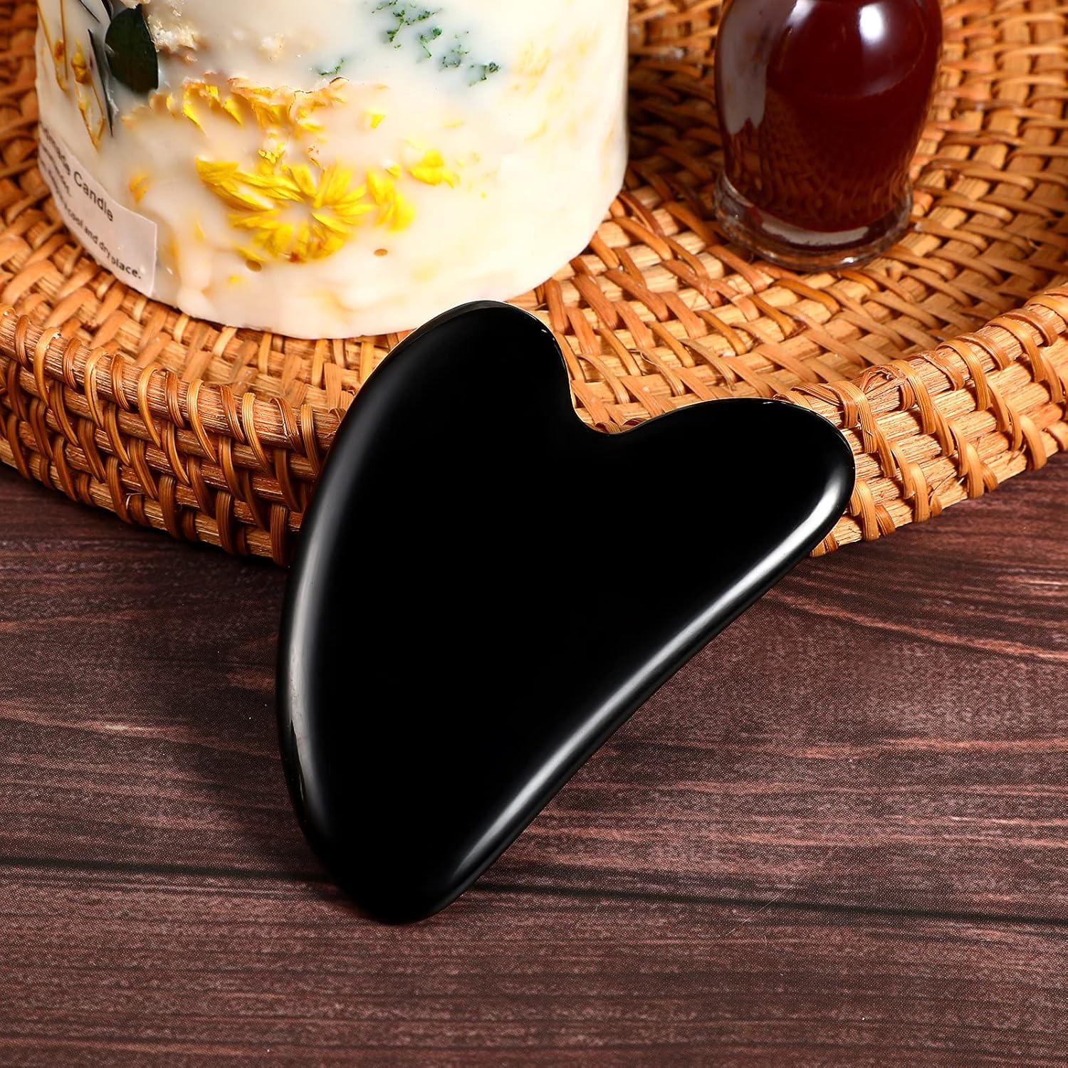 Herramienta Gua Sha Facial Rosenice de Jade Natural 7.8cm