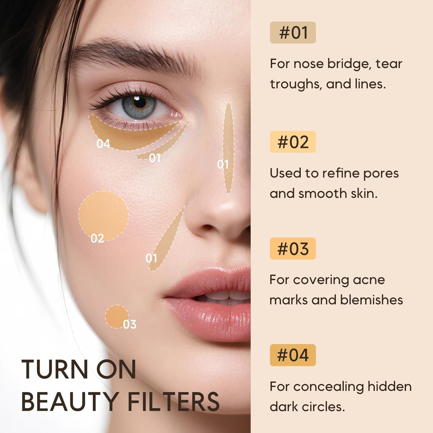 Lápiz Corrector KISSIO 01 Porcelana, Maquillaje Iluminador 0.57g