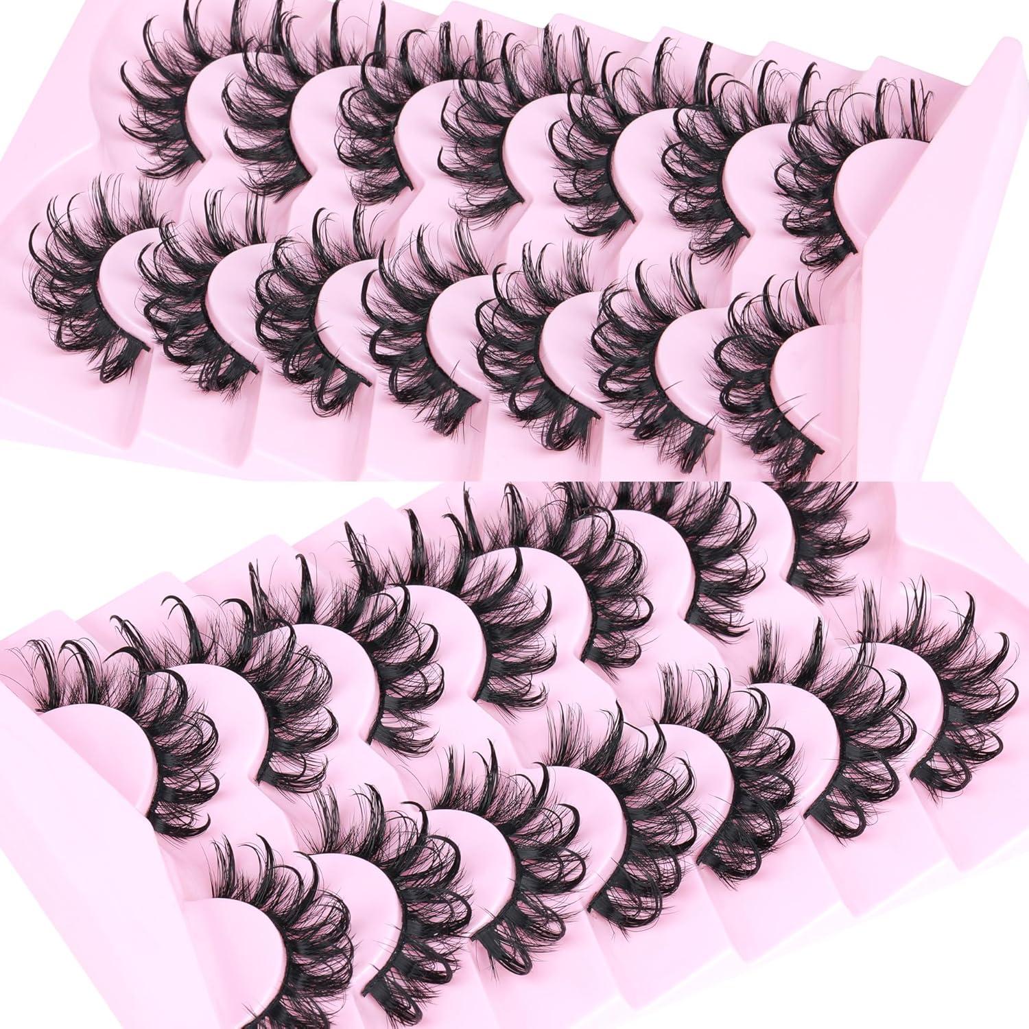 Pestañas Postizas Wispy ALICROWN - 7 Pares Naturales Ojos de Gato