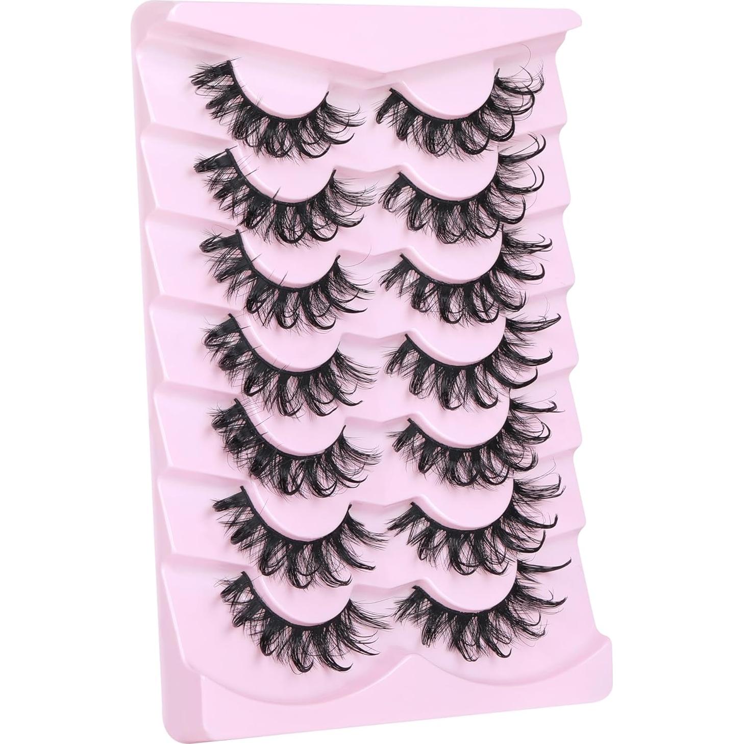 Pestañas Postizas Wispy ALICROWN - 7 Pares Naturales Ojos de Gato