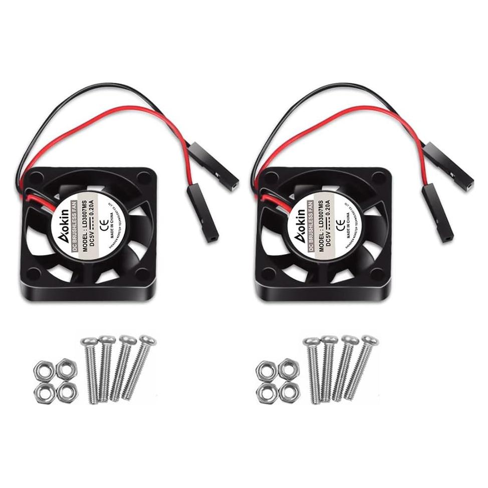 Ventilador de Enfriamiento DORHEA 30x30x7mm 2pcs para Raspberry Pi