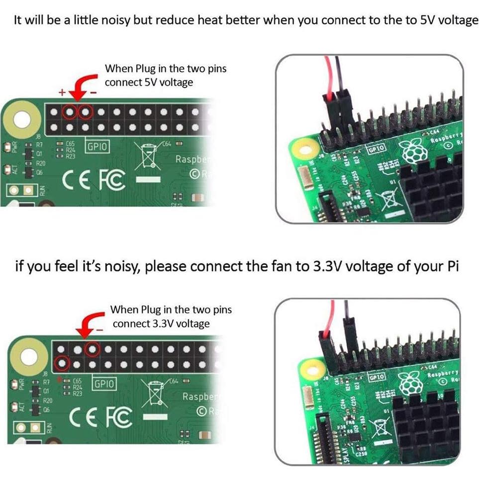 Ventilador de Enfriamiento DORHEA 30x30x7mm 2pcs para Raspberry Pi