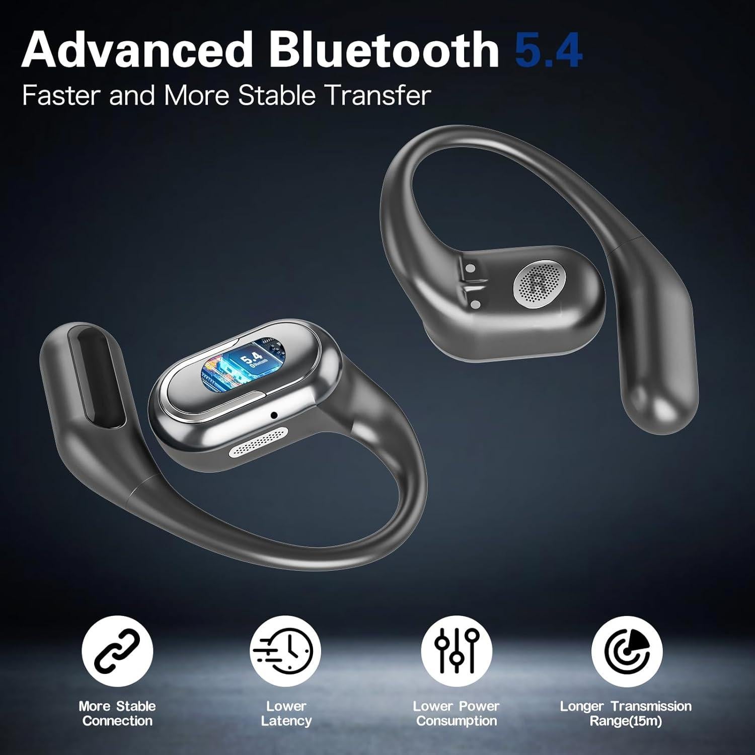 Auriculares Inalámbricos Byobyc T5 Bluetooth 5.4 40H Negro