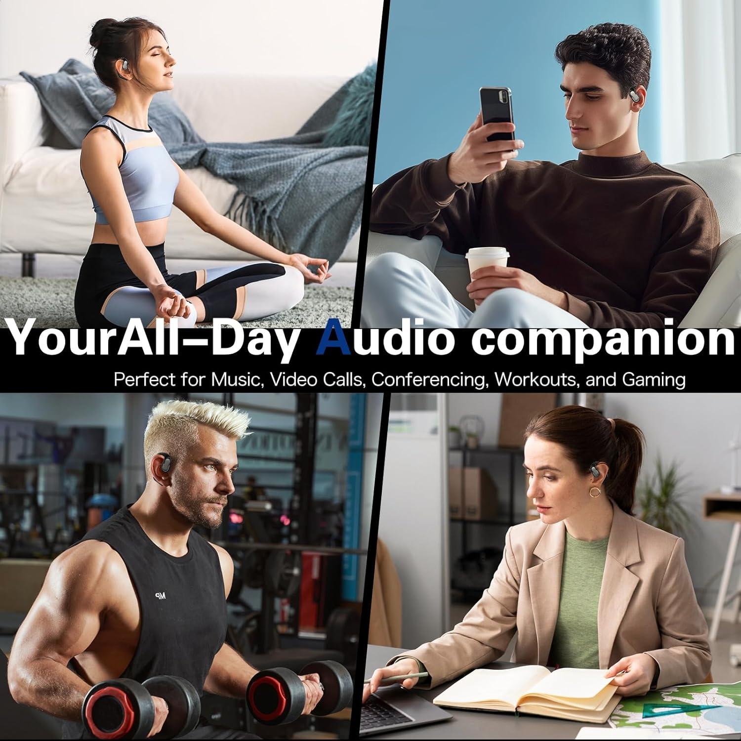 Auriculares Inalámbricos Byobyc T5 Bluetooth 5.4 40H Negro