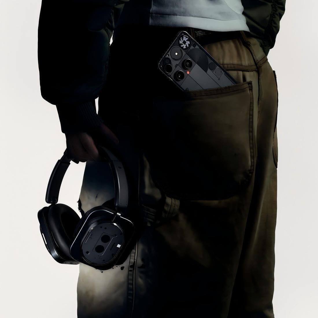 Auriculares Nothing (1) Bluetooth con ANC, 80h reproducción, negros