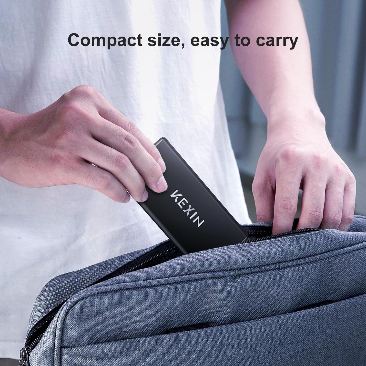 KEXIN SSD Externo 256GB USB 3.1 Tipo-C Portátil Rápido