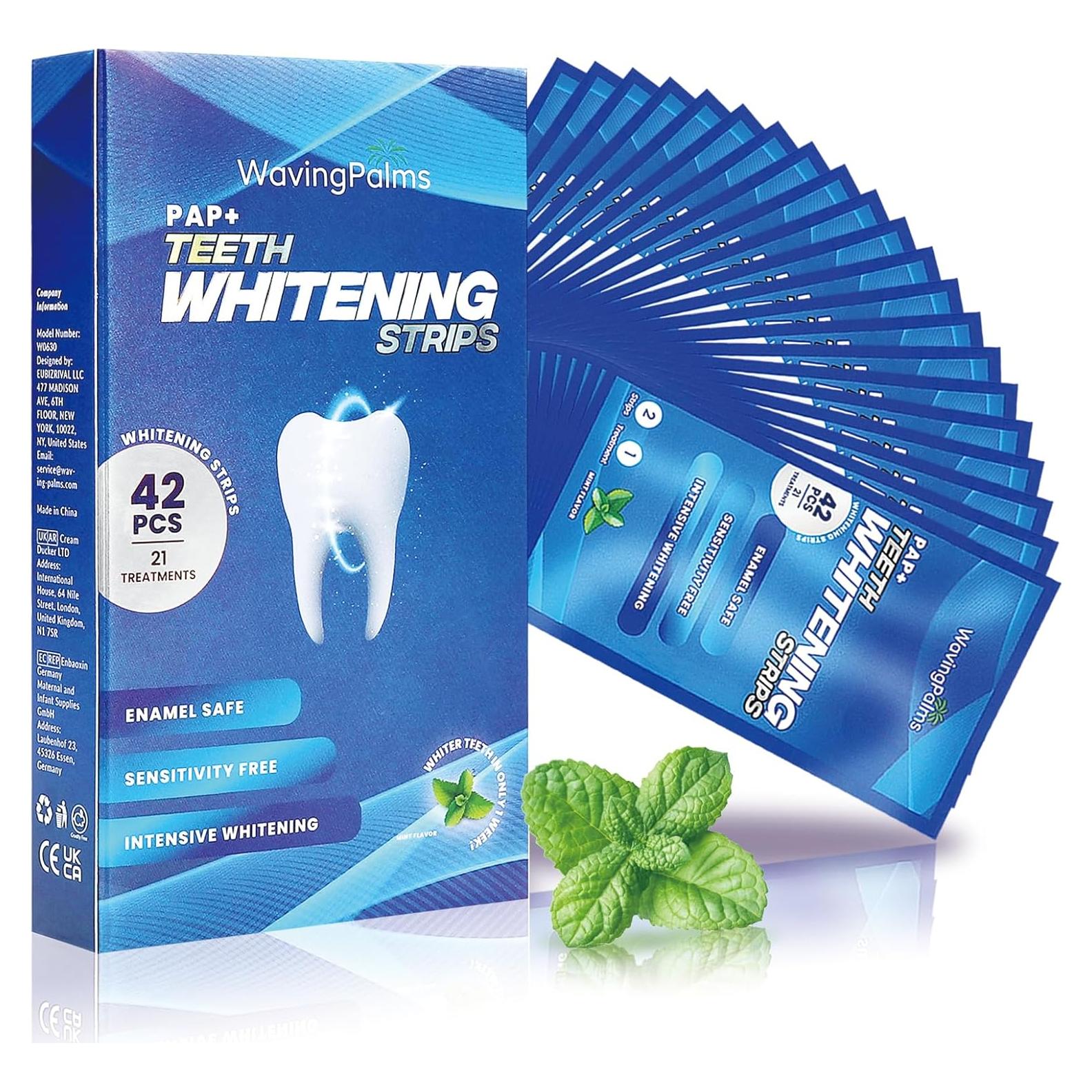 Tiras de Blanqueamiento Dental Waving Palms 42 Unidades Menta