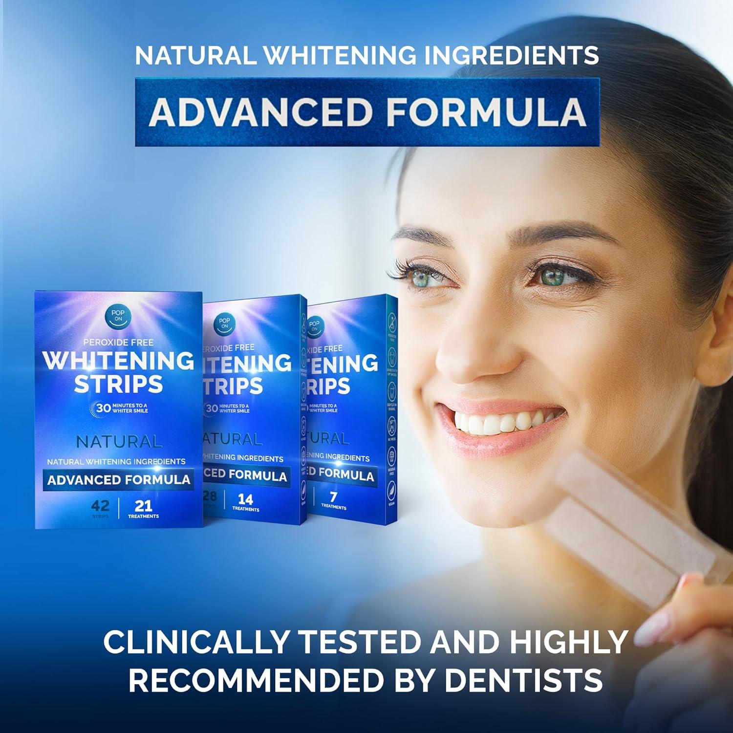 Tiras Blanqueadoras Naturales Pop On Veneers - 14 Tiras Menta