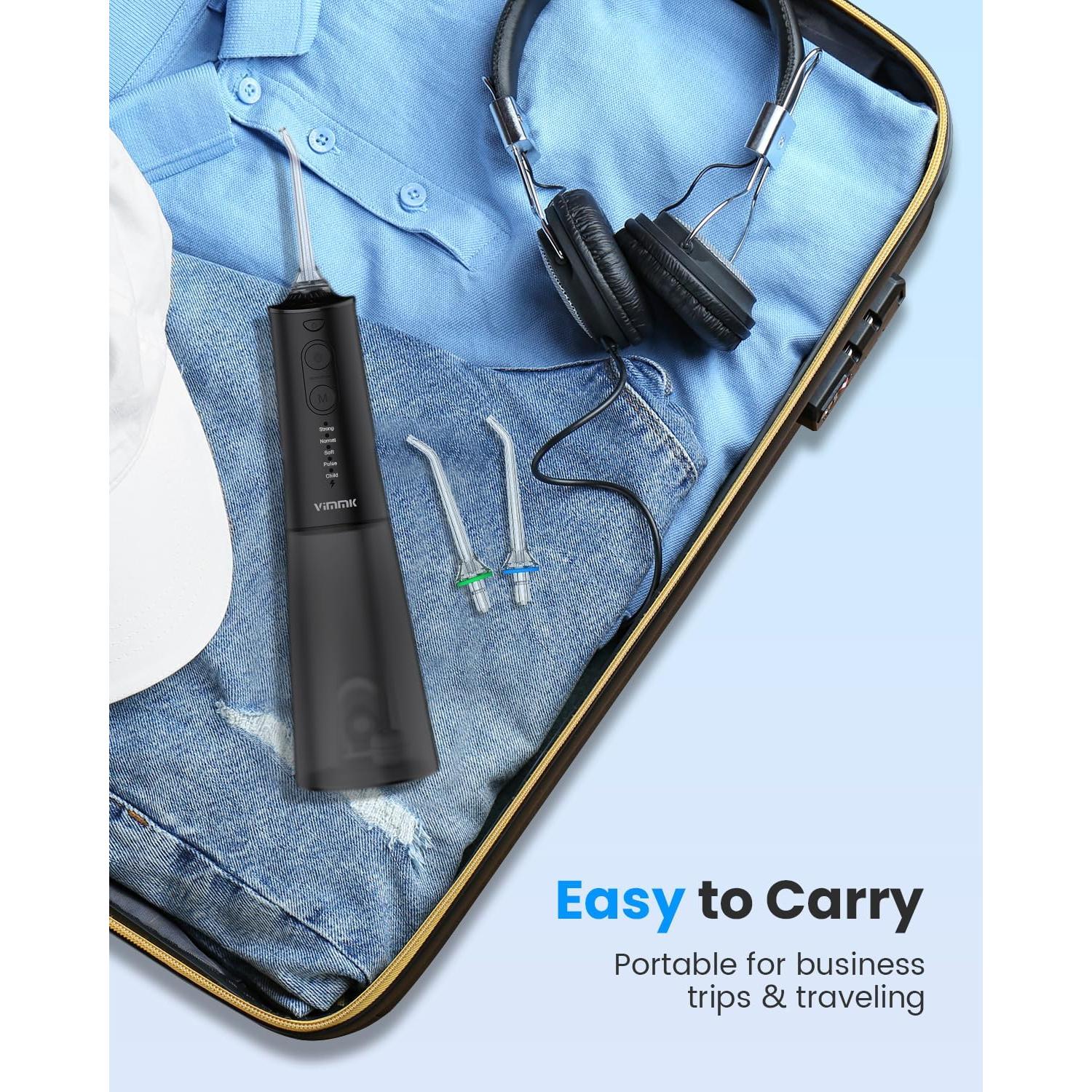 Irrigador Oral Inalámbrico VIMMK 300ML 9 Boquillas 5 Modos