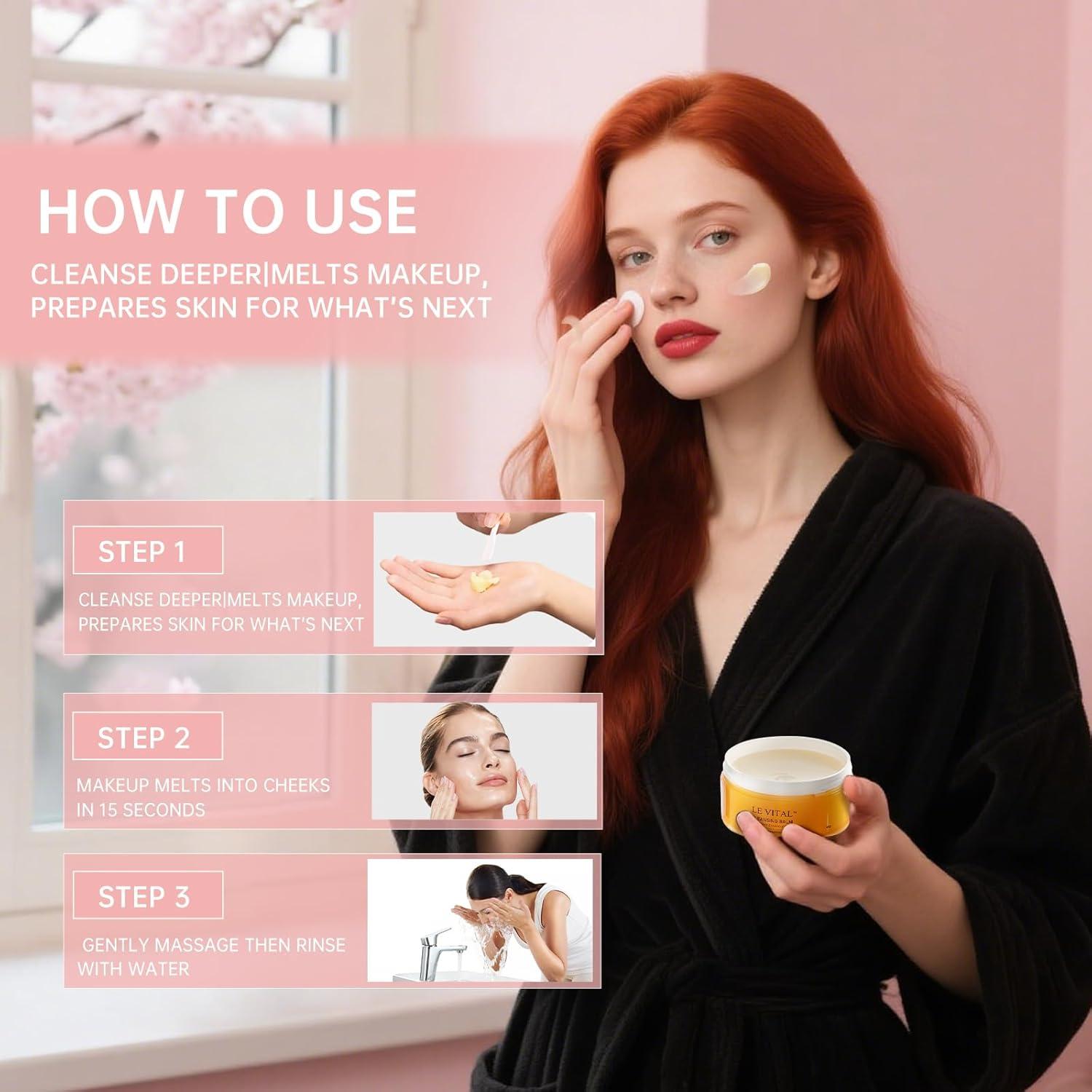 Bálsamo Limpiador Facial LE VITAL 2x340g Naranja y Rosa