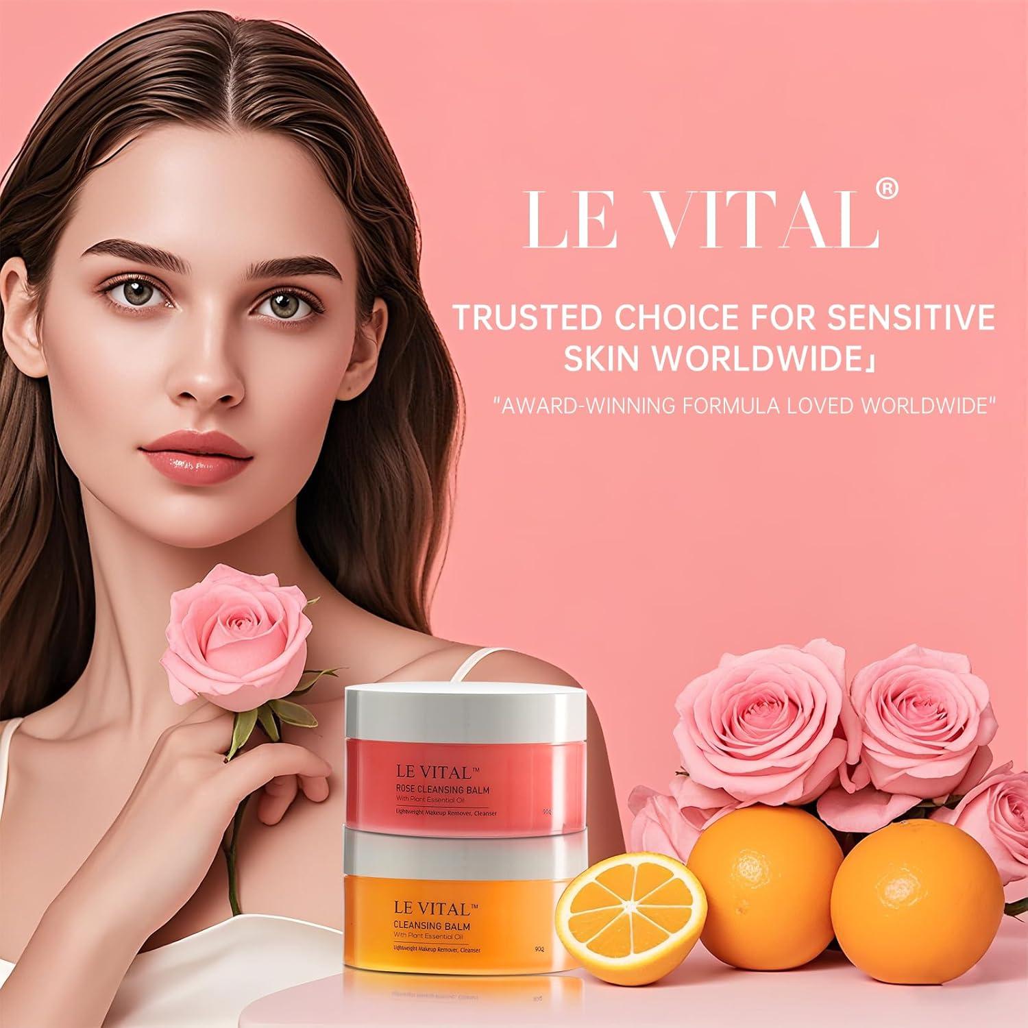 Bálsamo Limpiador Facial LE VITAL 2x340g Naranja y Rosa