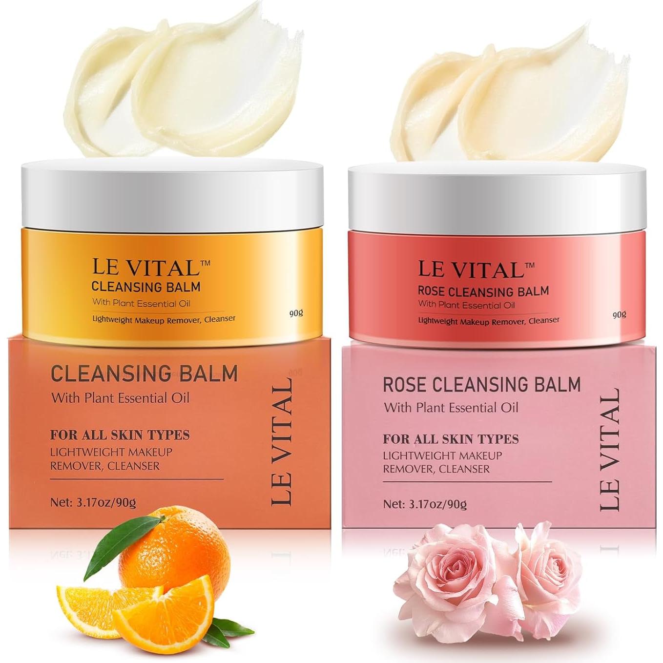 Bálsamo Limpiador Facial LE VITAL 2x340g Naranja y Rosa