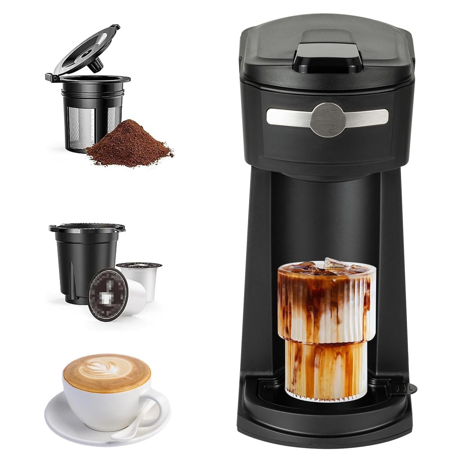 Máquina de café K Cup Sykaffe 2 en 1 177-414 ml automática